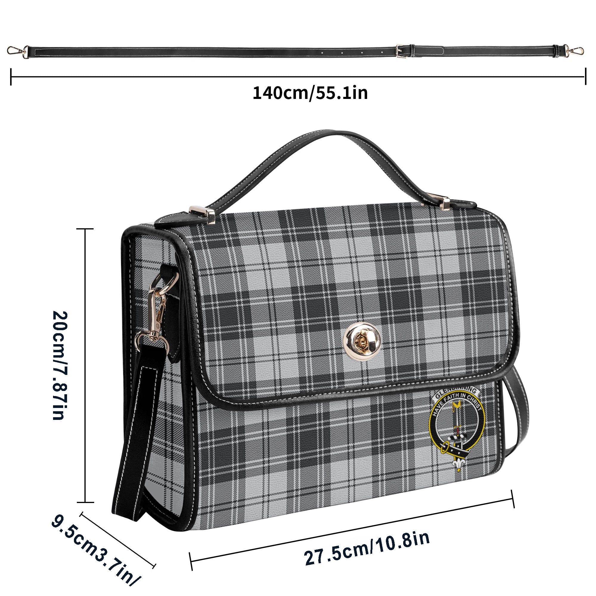 Glendinning Tartan Crest Satchel Bag