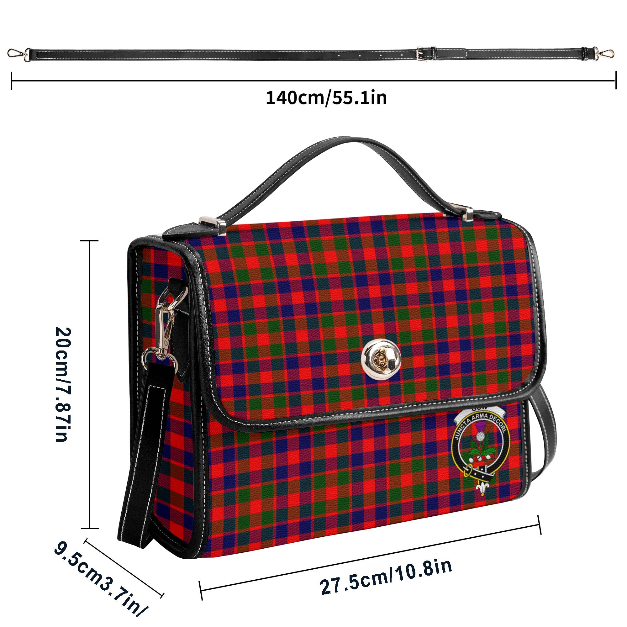 Gow (of Skeoch) Tartan Crest Satchel Bag