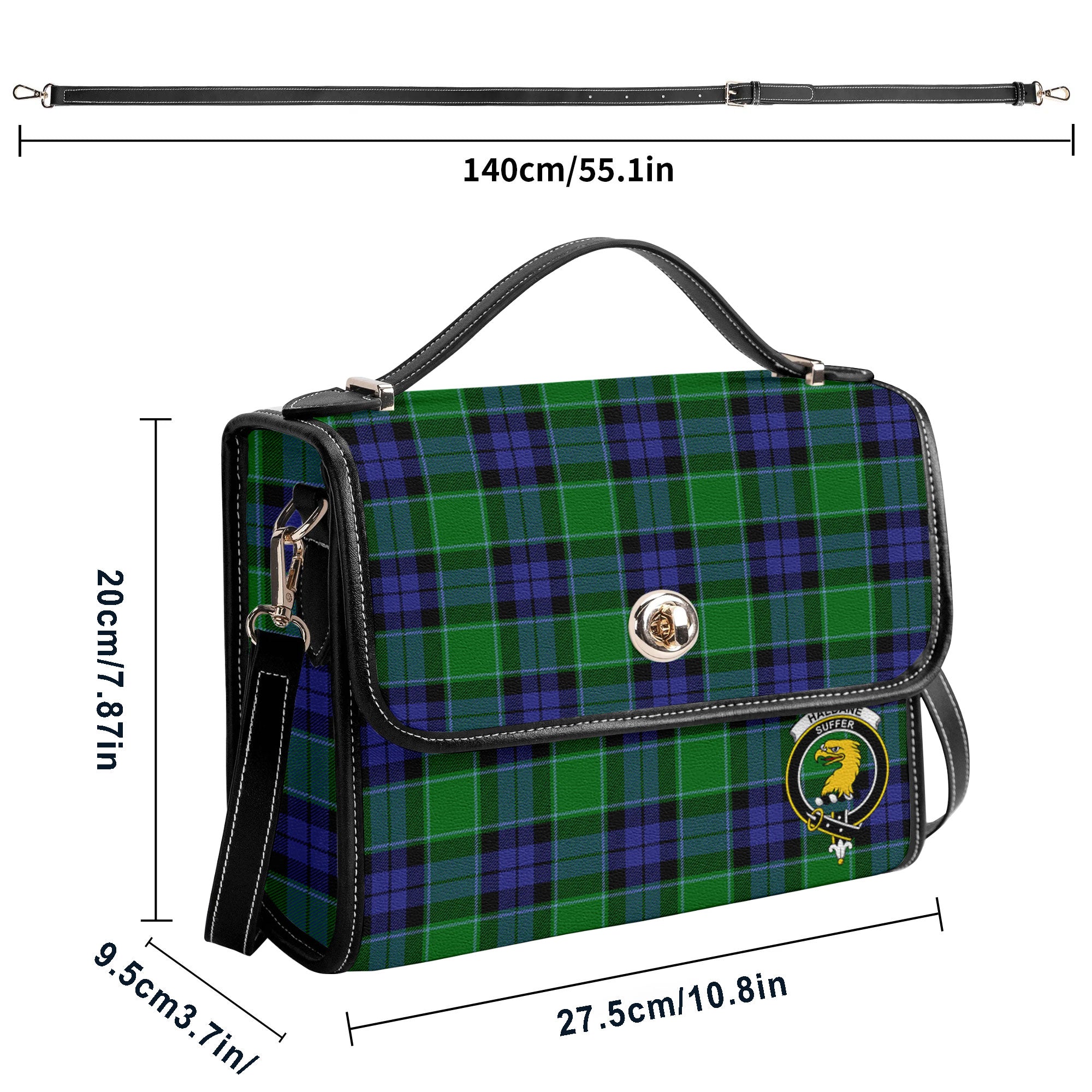 Haldane Tartan Crest Satchel Bag