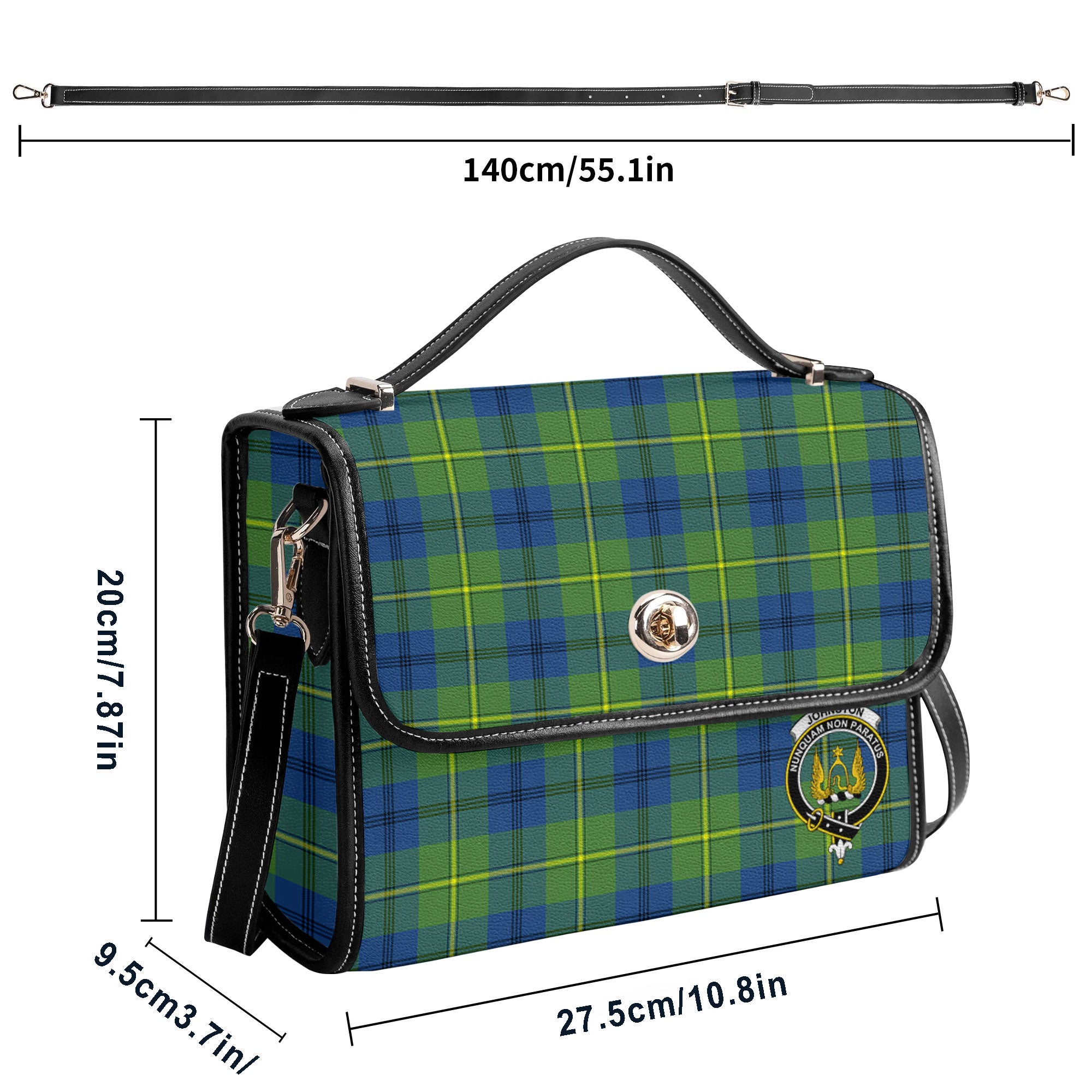 Johnston Ancient Tartan Crest Satchel Bag