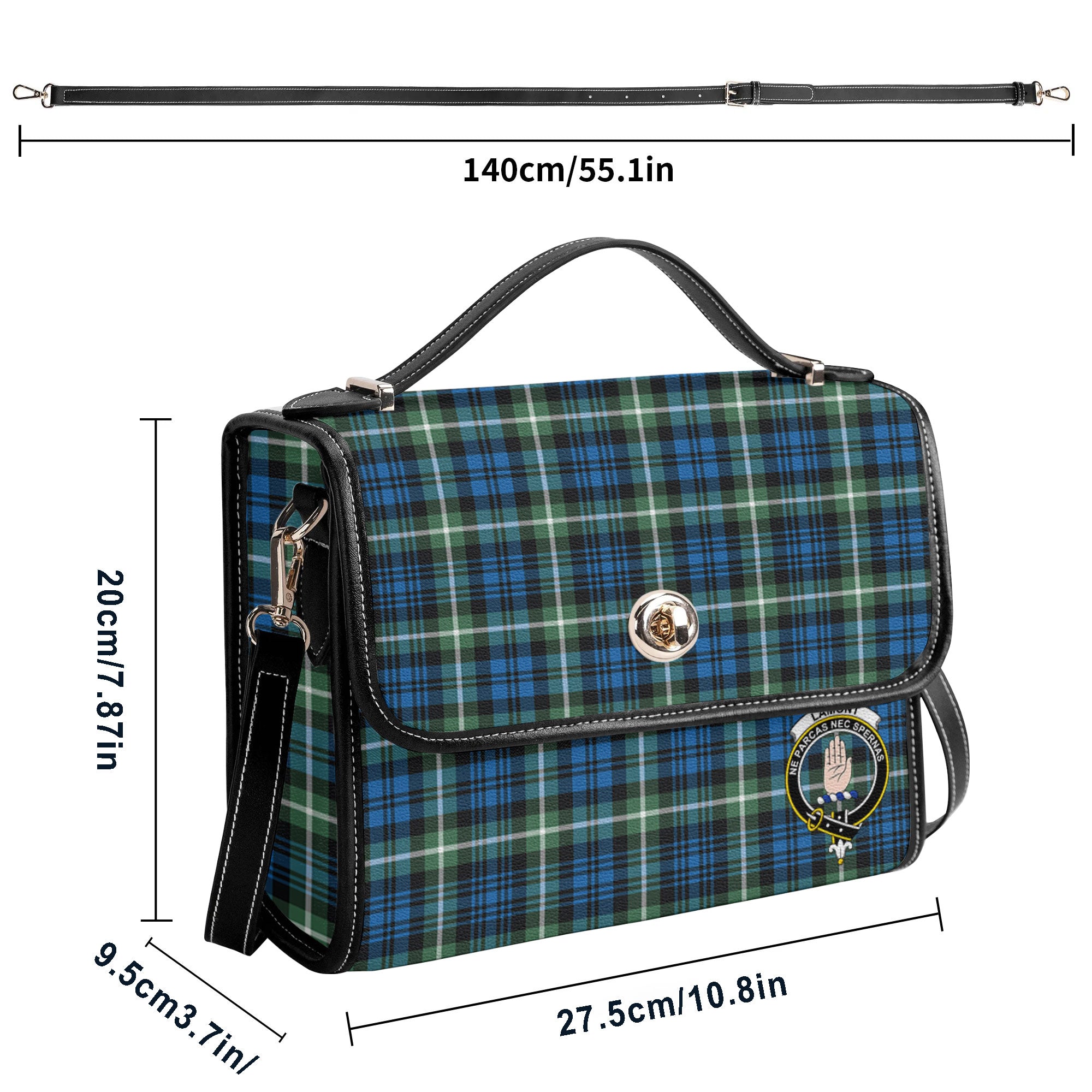 Lamont Ancient Tartan Crest Satchel Bag