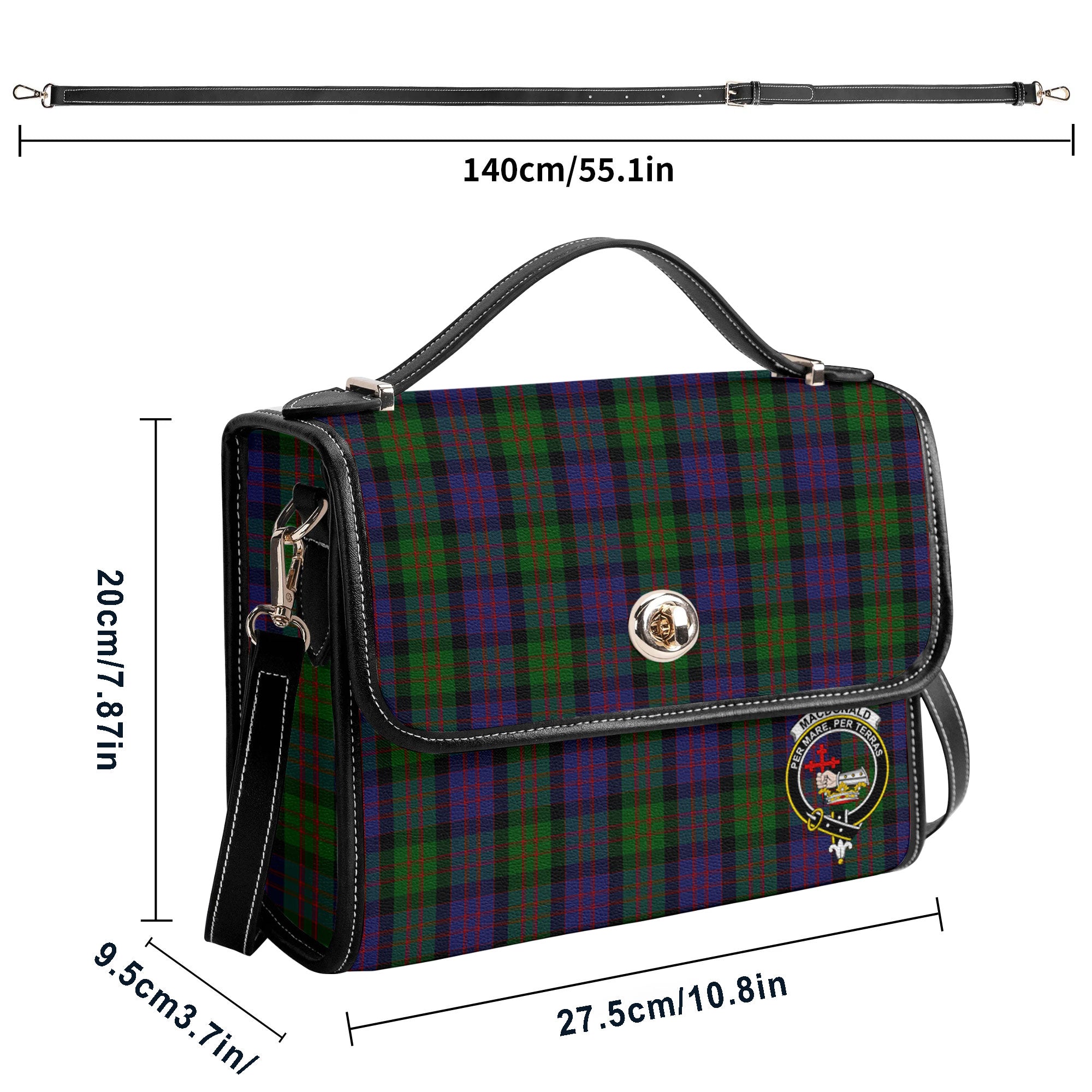 MacDonald Tartan Crest Satchel Bag