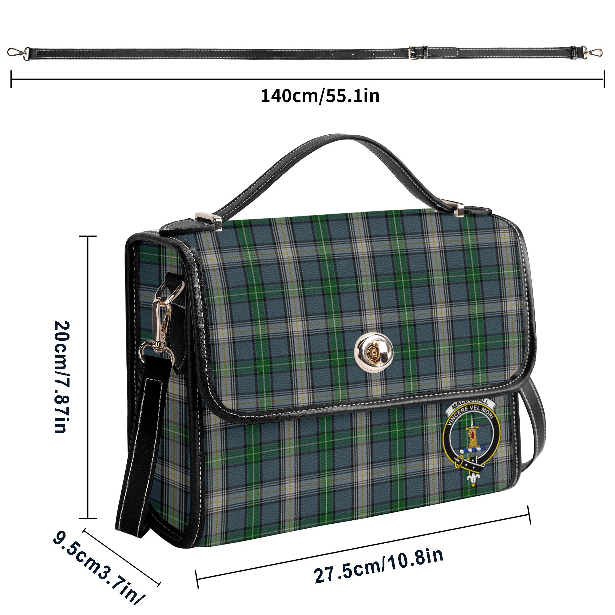 MacDowall Tartan Crest Satchel Bag