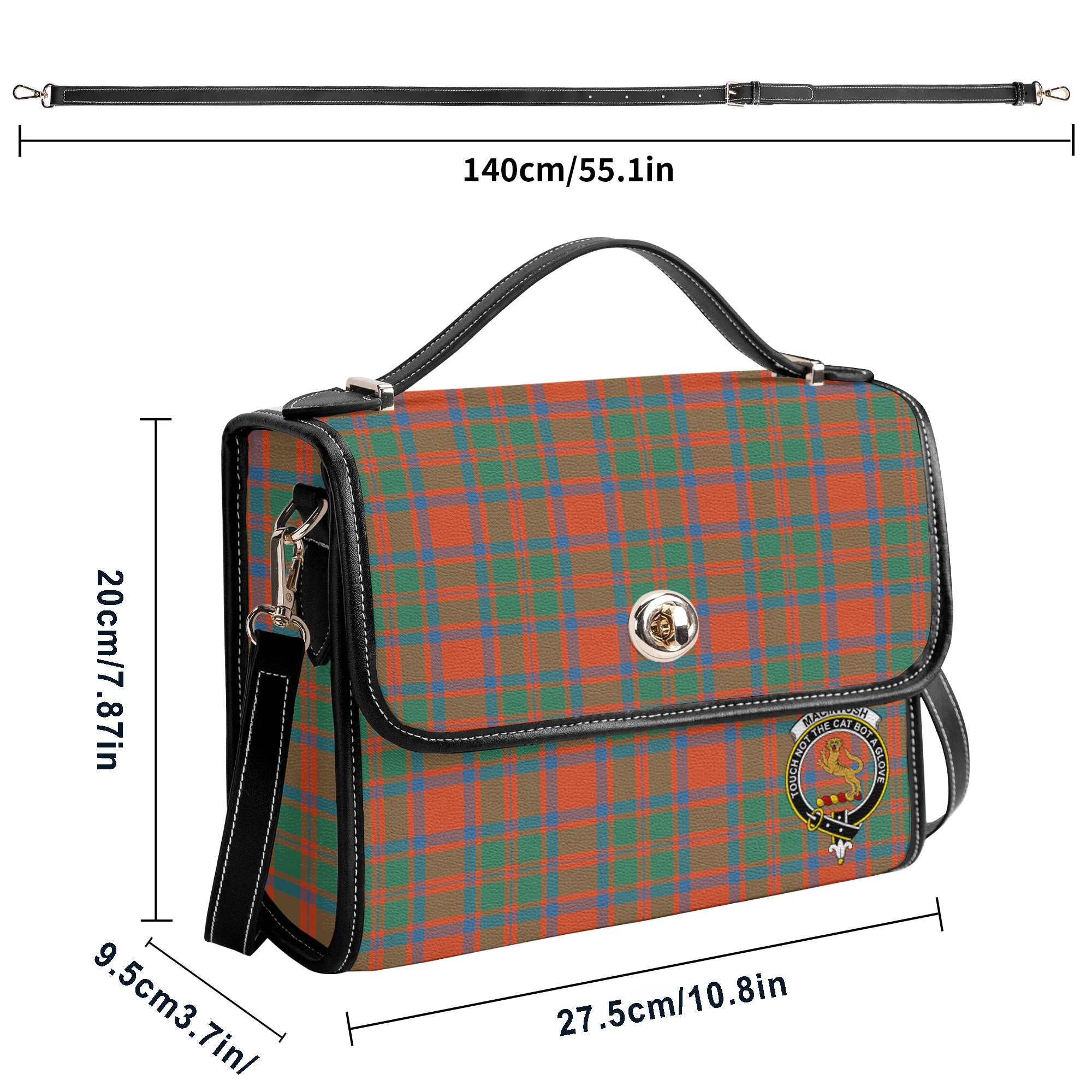 MacIntosh Ancient Tartan Crest Satchel Bag