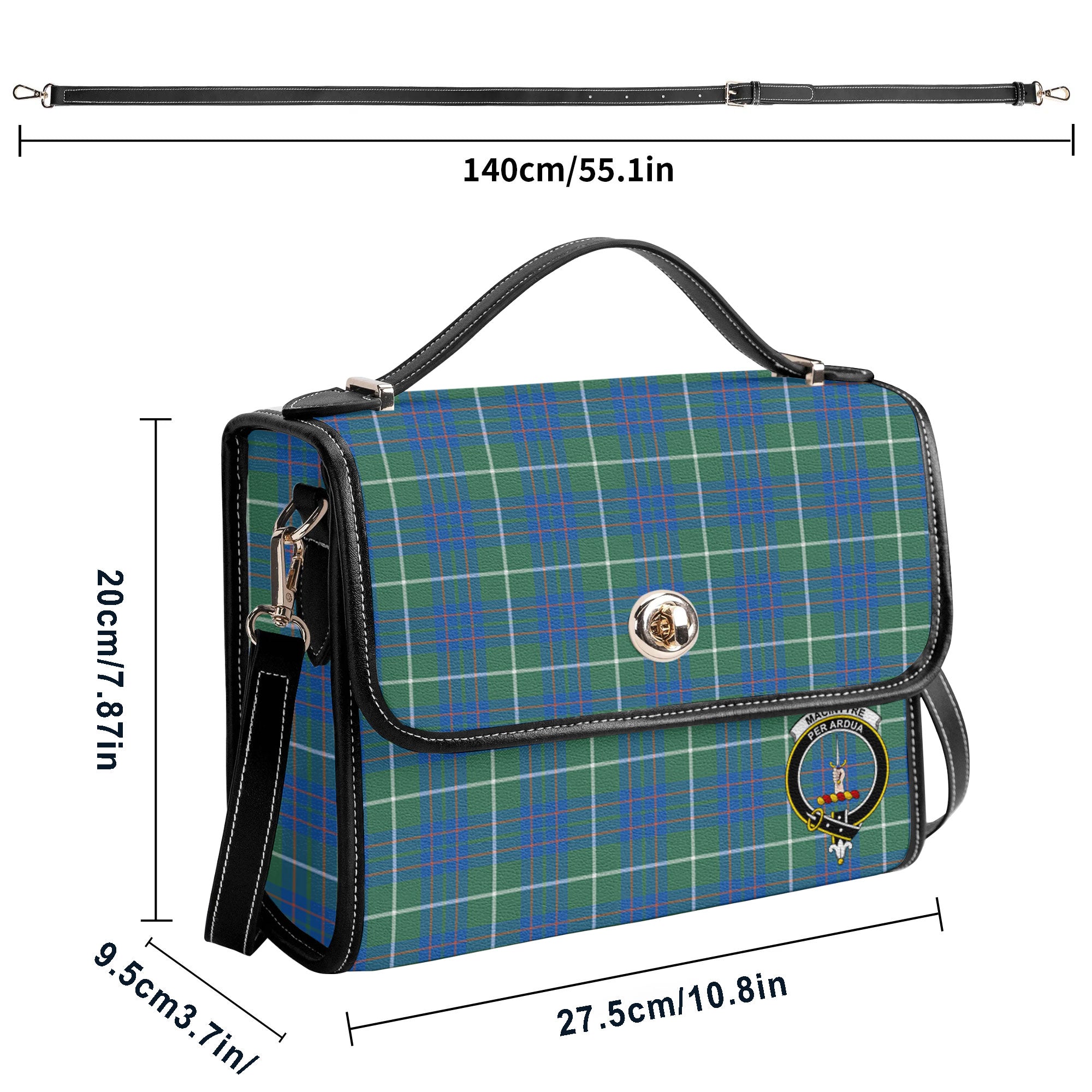 MacIntyre Hunting Ancient Tartan Crest Satchel Bag