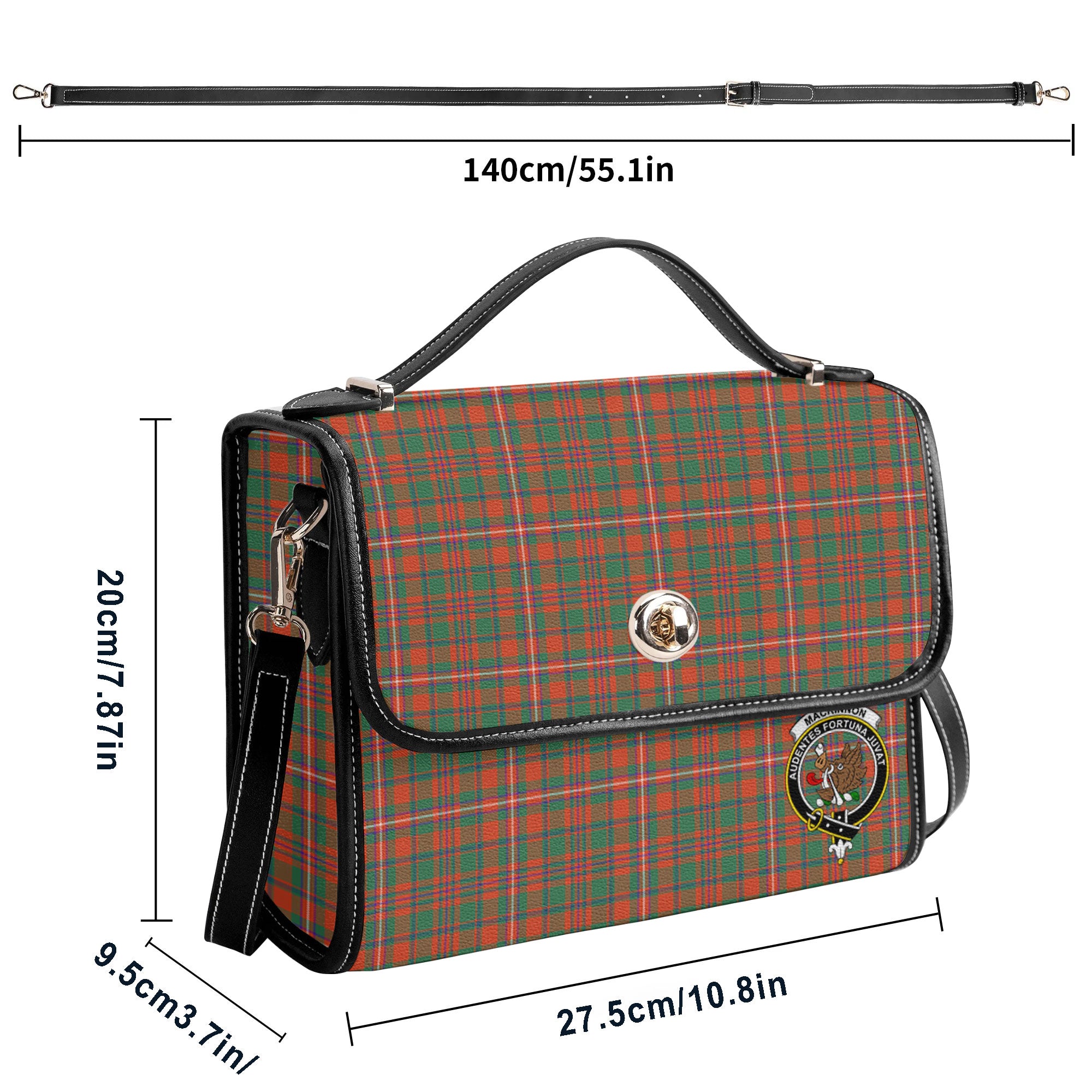MacKinnon Ancient Tartan Crest Satchel Bag