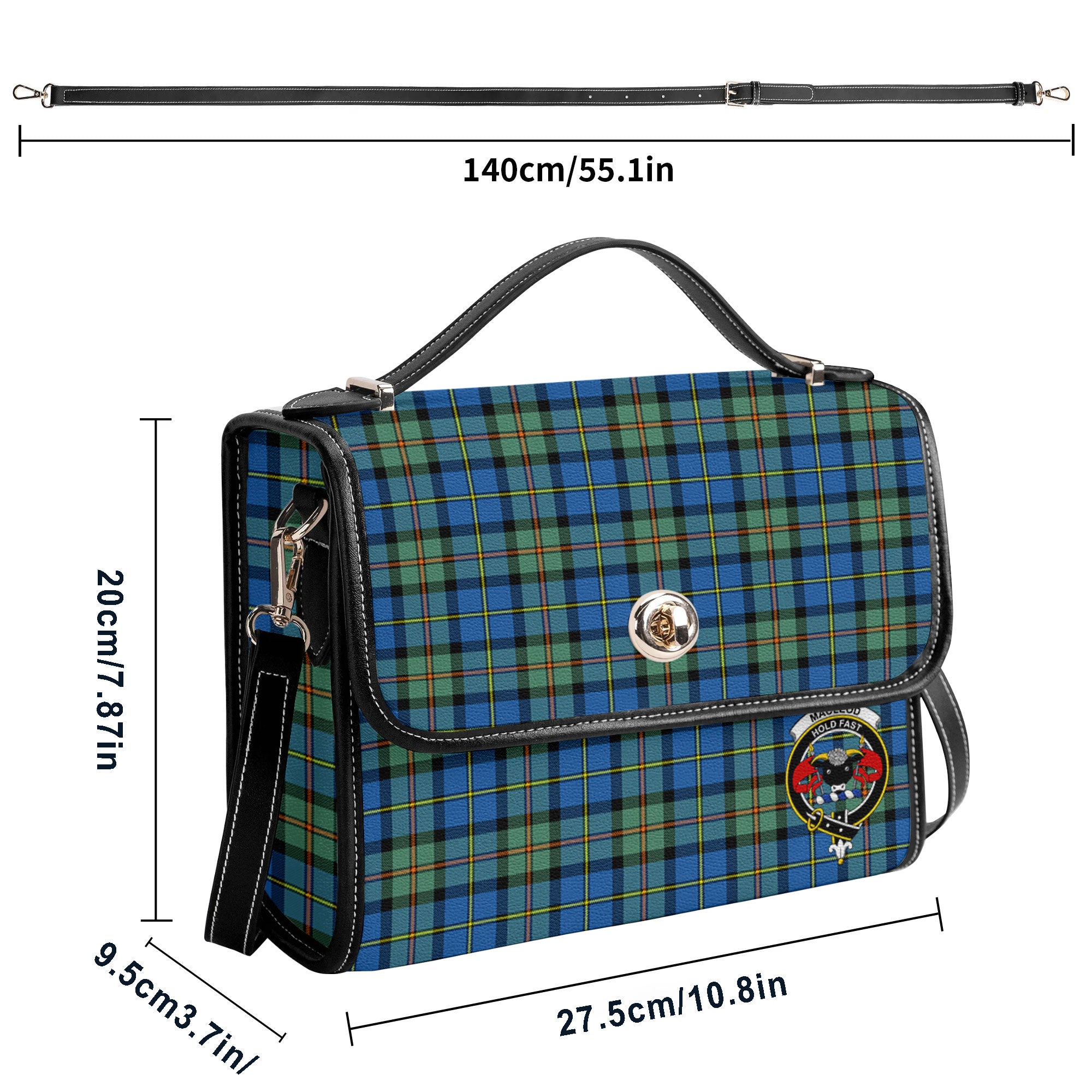 MacLeod of Harris Ancient Tartan Crest Satchel Bag