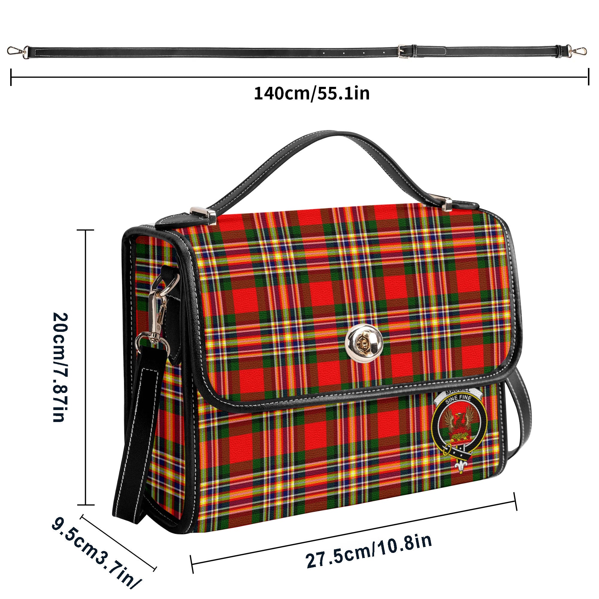 Makgill Tartan Crest Satchel Bag