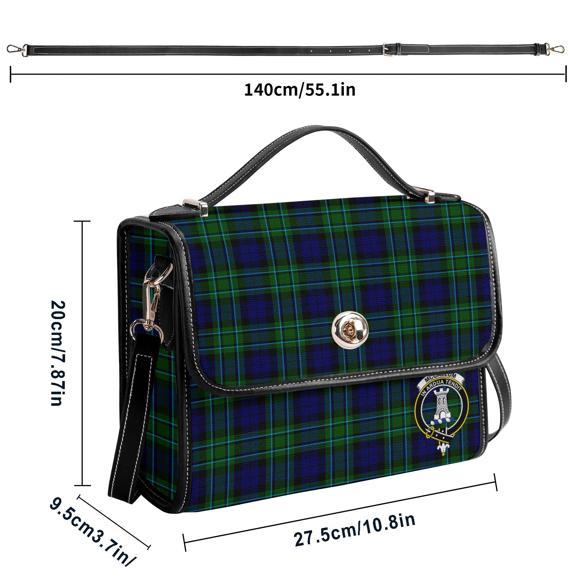 McCallum Modern Tartan Crest Satchel Bag
