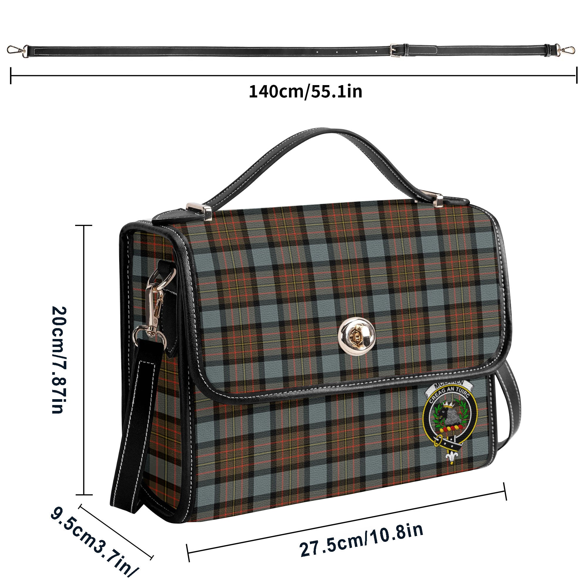 McLaren Weathered Tartan Crest Satchel Bag