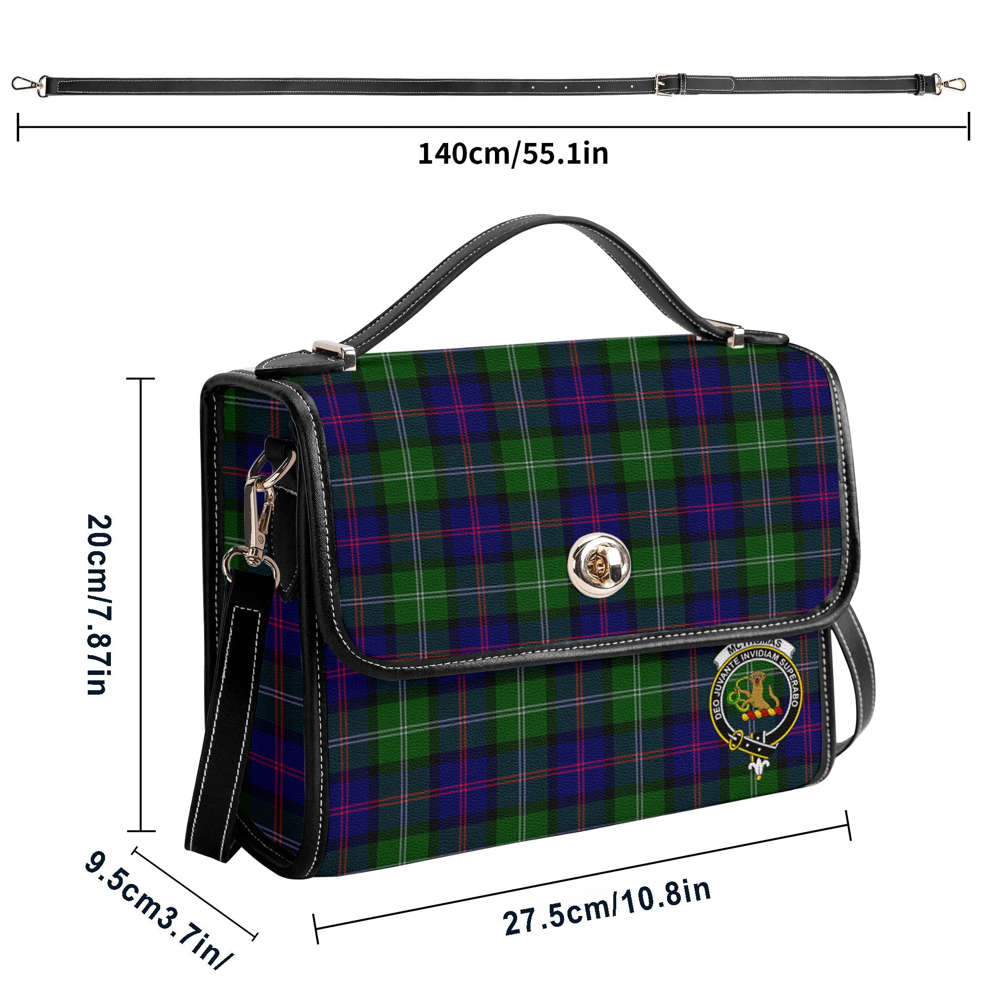 McThomas Modern Tartan Crest Satchel Bag