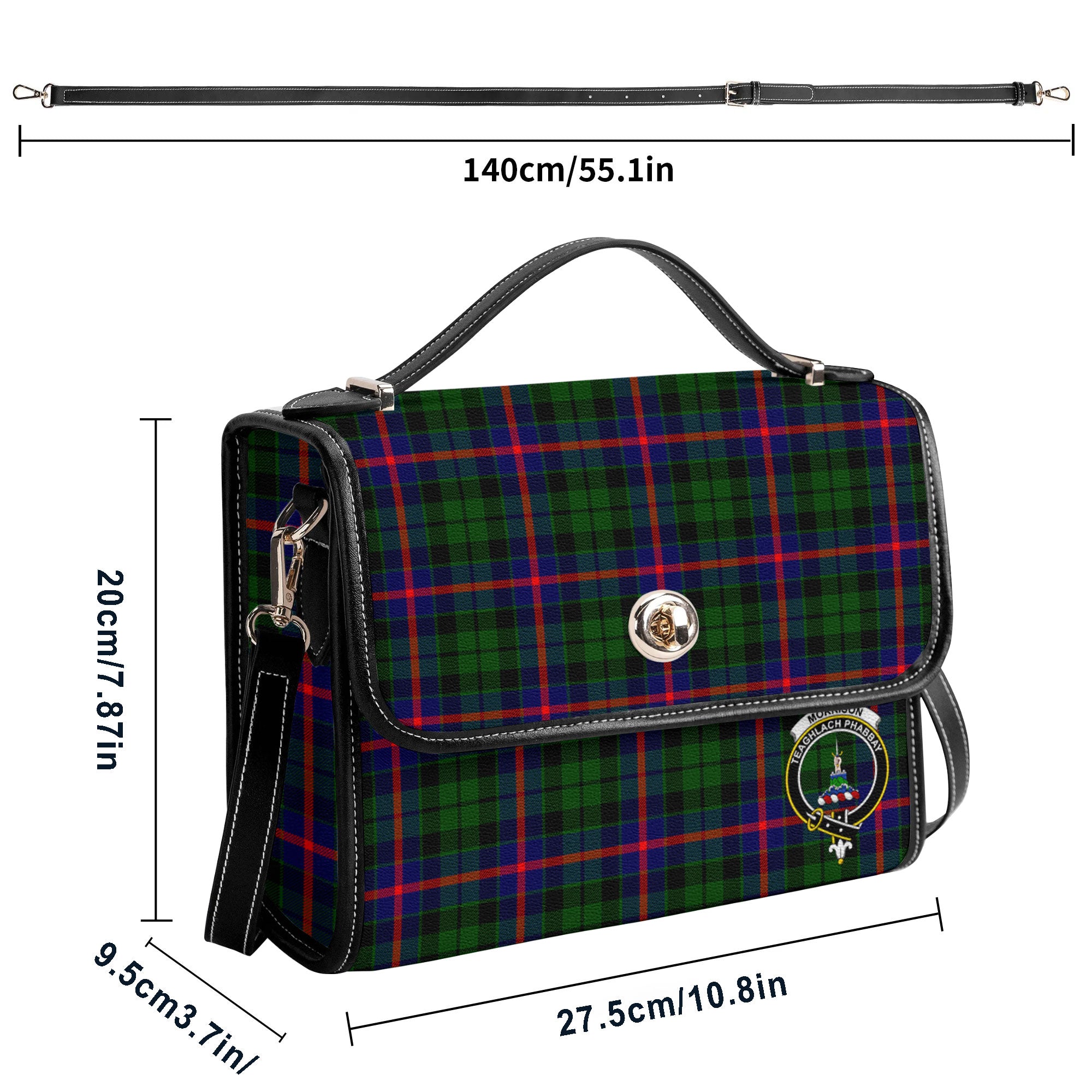 Morrison Modern Tartan Crest Satchel Bag