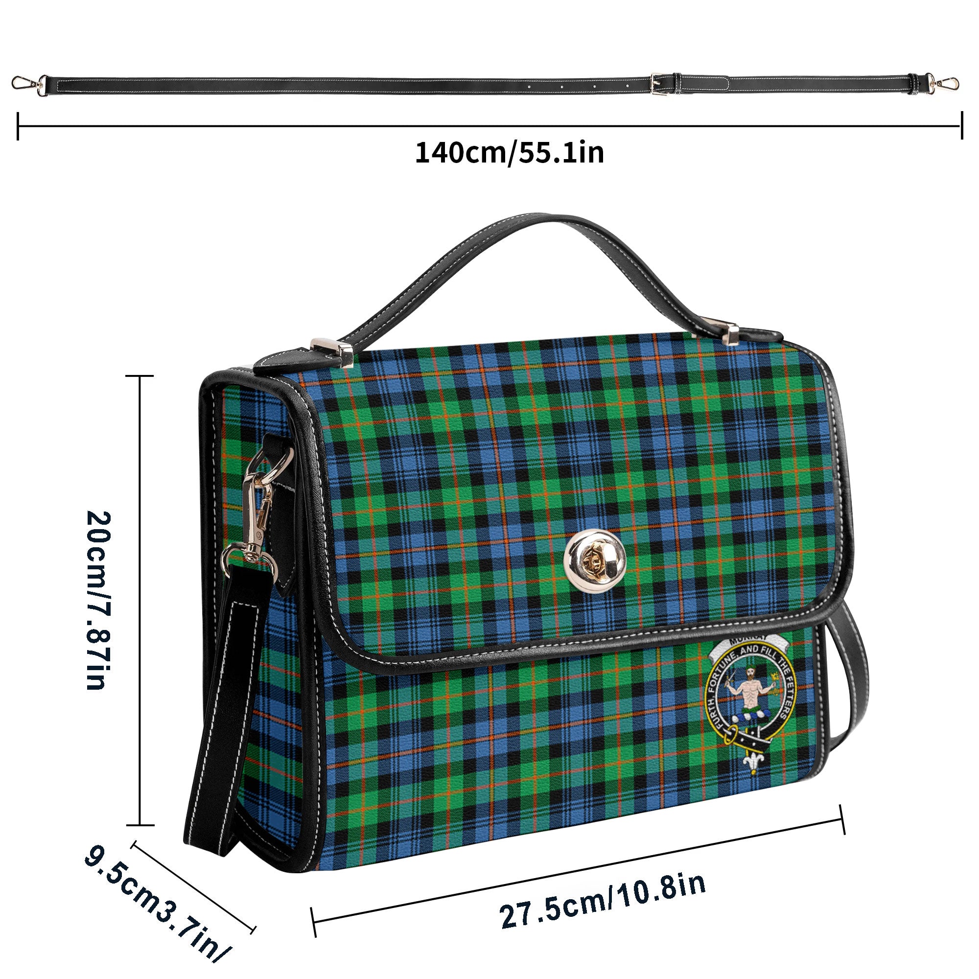 Murray of Atholl Ancient Tartan Crest Satchel Bag