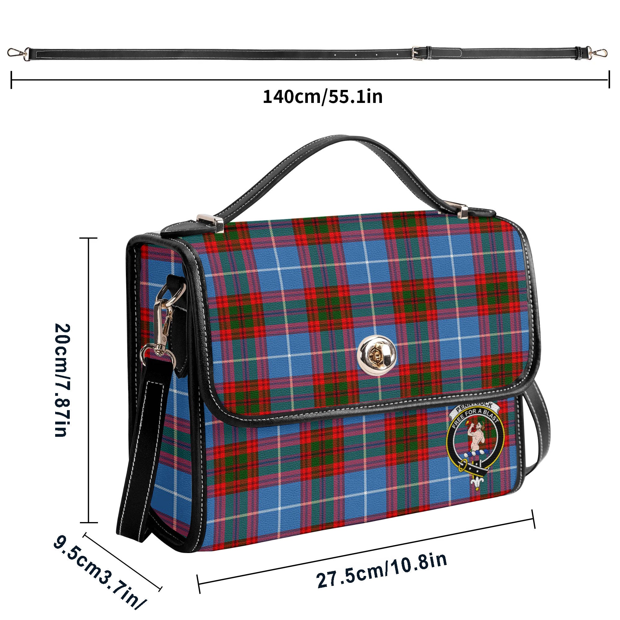 Pennycook Tartan Crest Satchel Bag