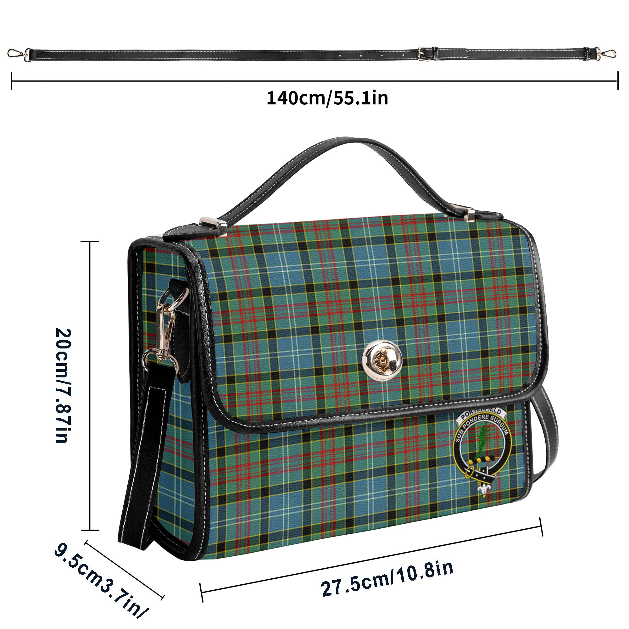 Porterfield Tartan Crest Satchel Bag