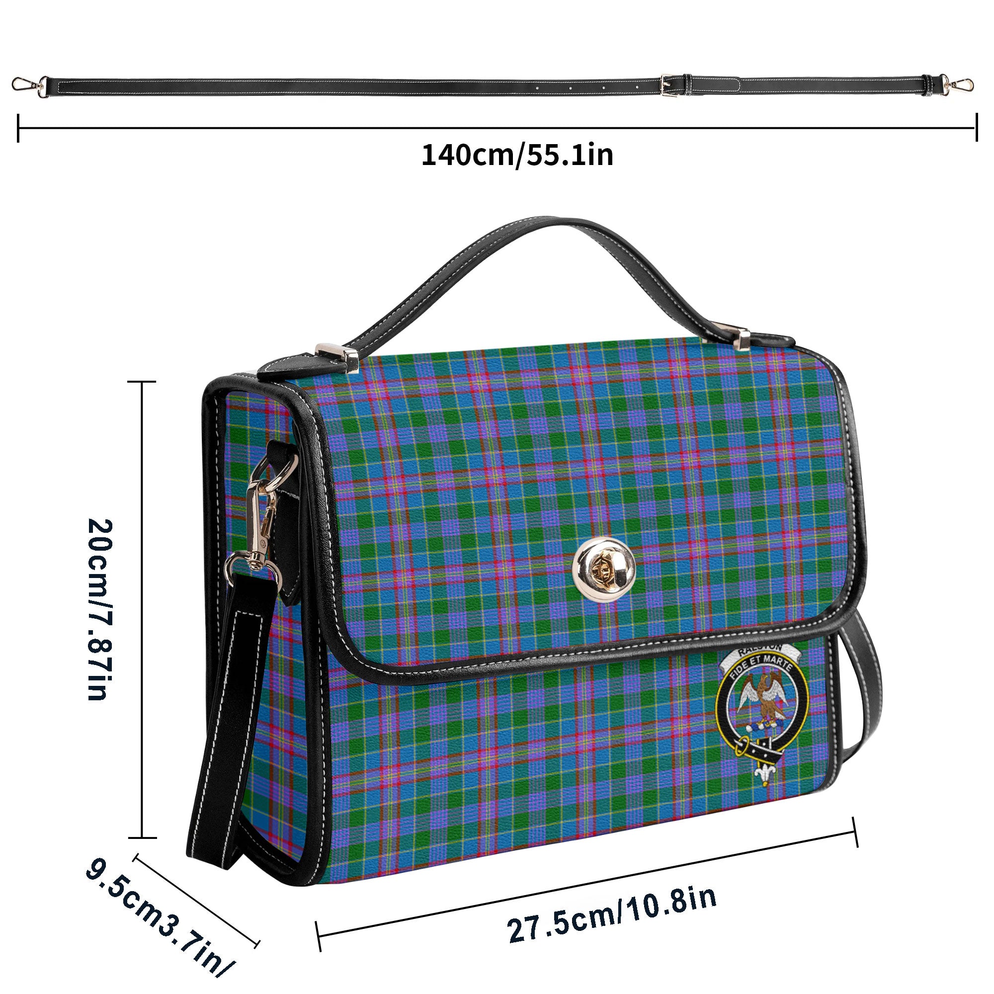 Ralston Tartan Crest Satchel Bag