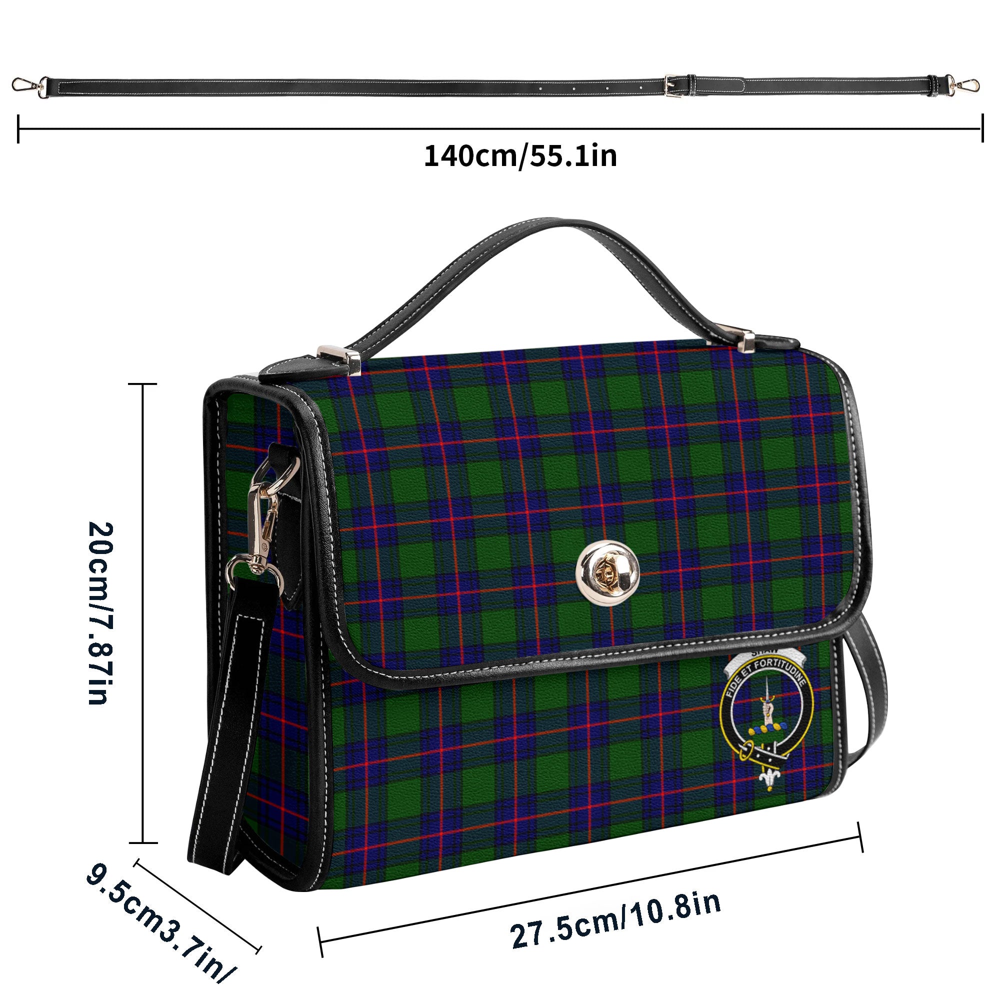 Shaw Modern Tartan Crest Satchel Bag