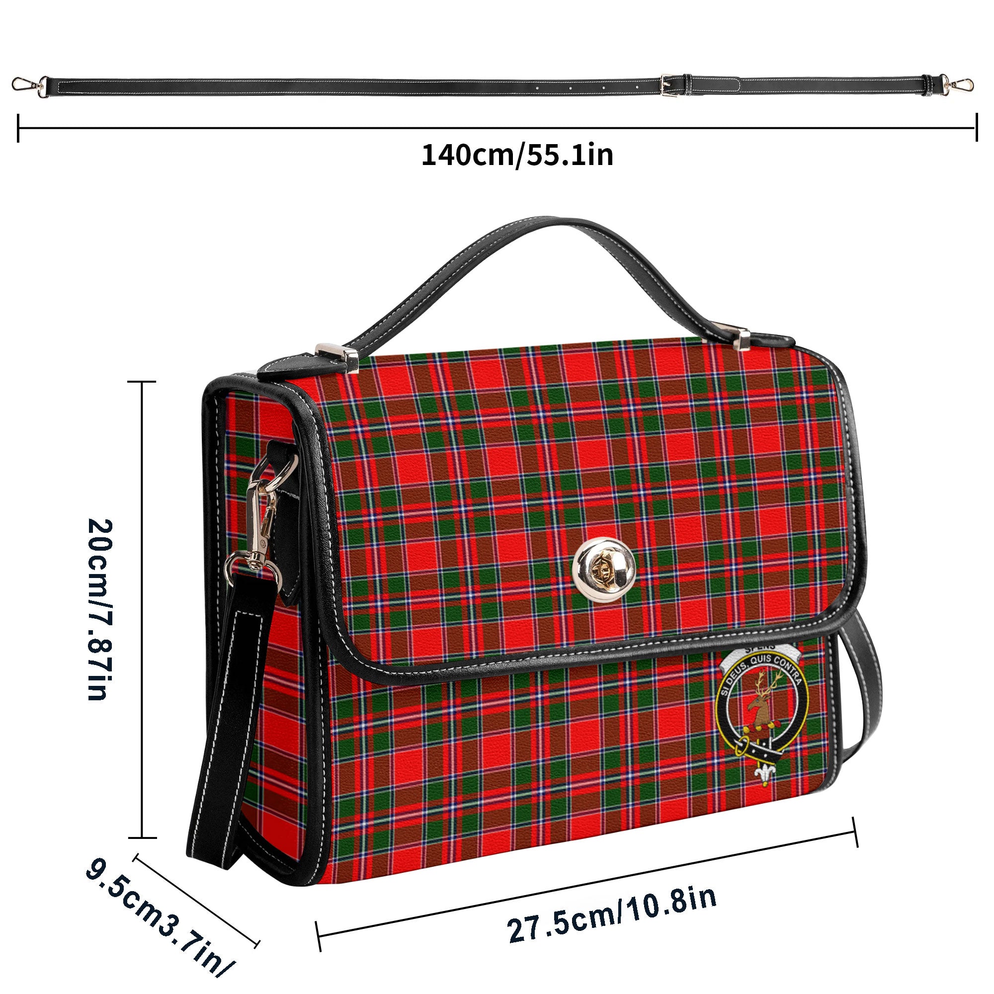 Spens (or Spence) Tartan Crest Satchel Bag