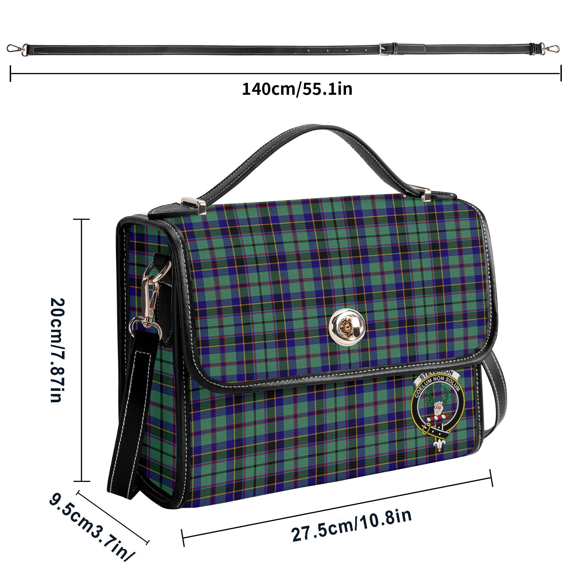 Stevenson Tartan Crest Satchel Bag