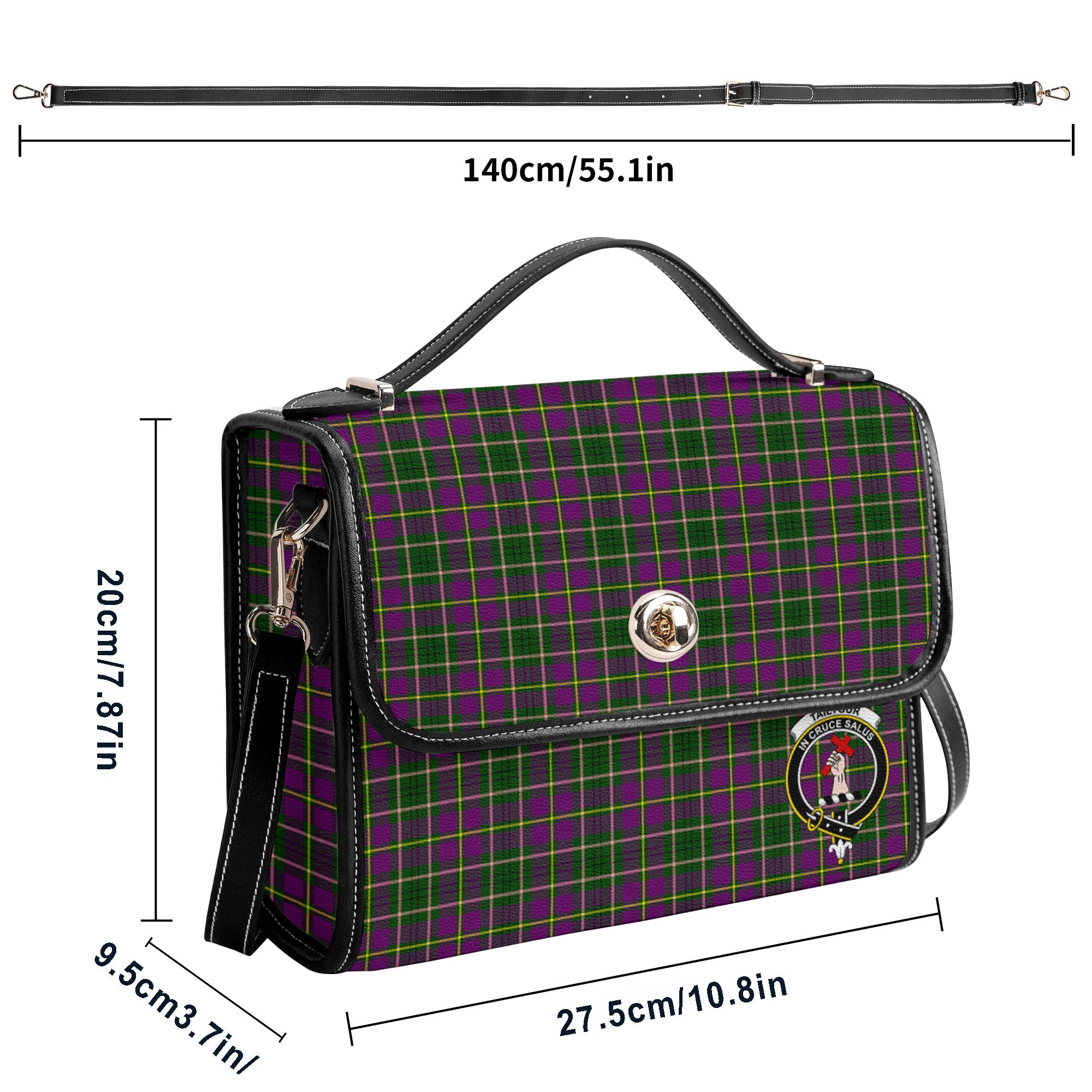 Tailyour (or Taylor) Tartan Crest Satchel Bag
