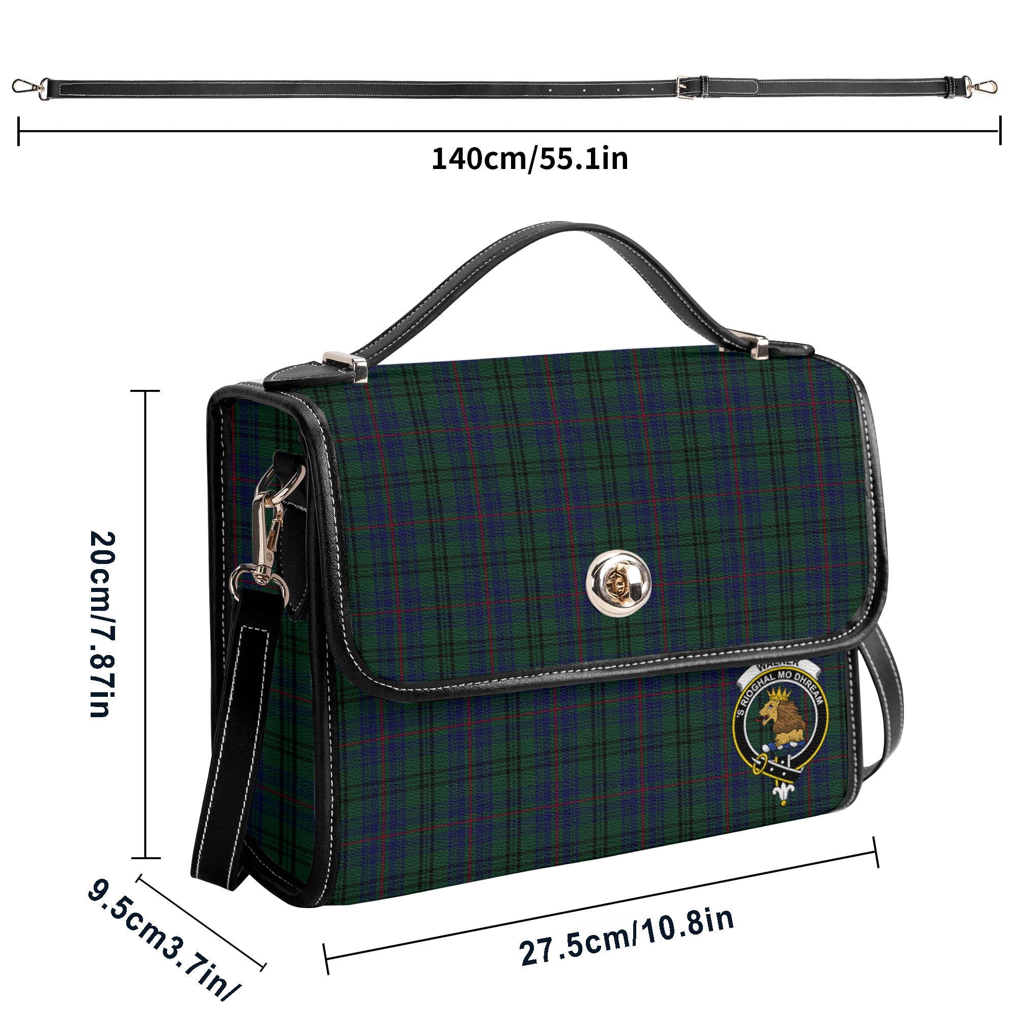 Walker Hunting Tartan Crest Satchel Bag