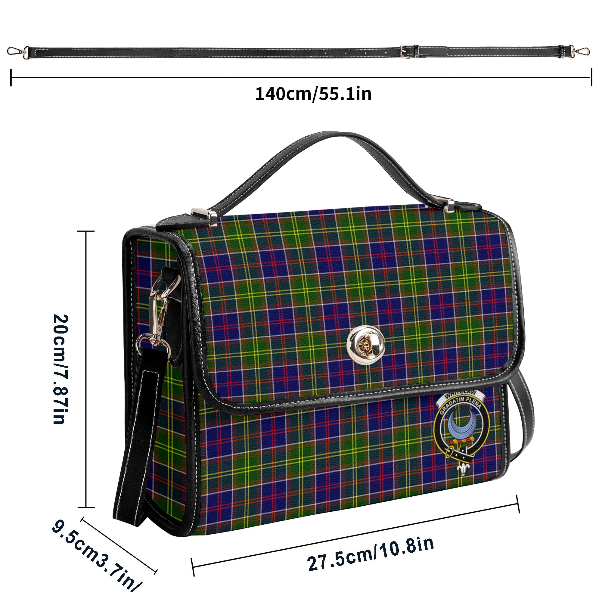 Whitelaw Tartan Crest Satchel Bag