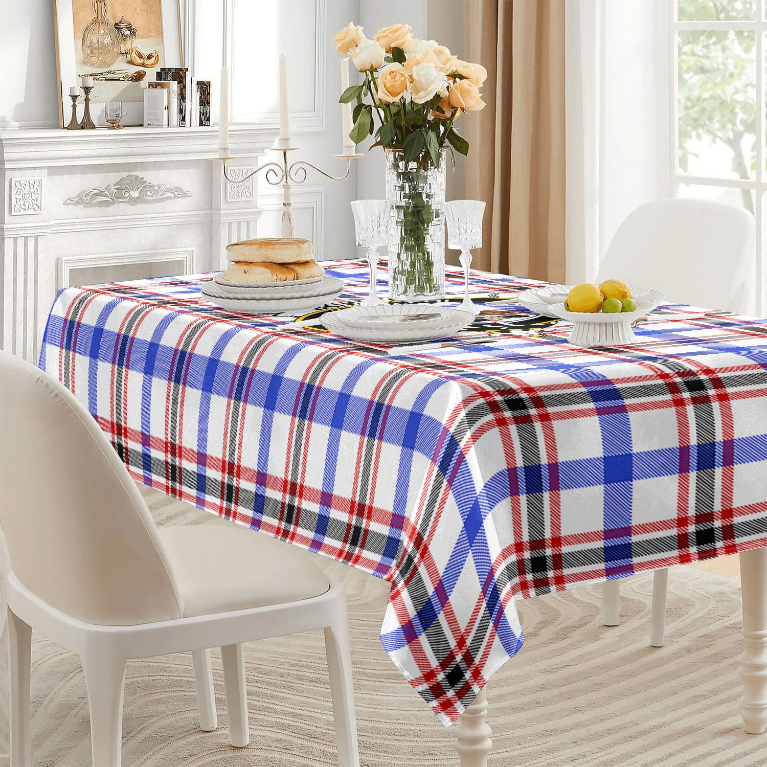Boswell Modern Tartan Crest Tablecloth