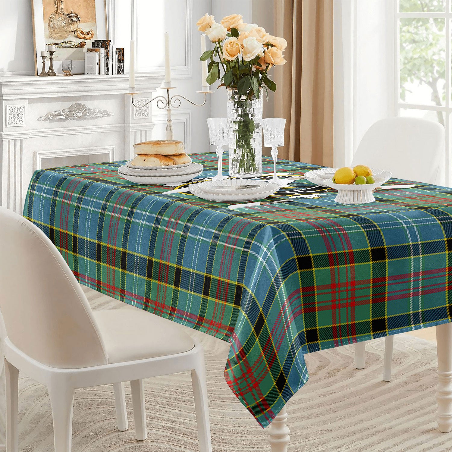Brisbane Tartan Crest Tablecloth