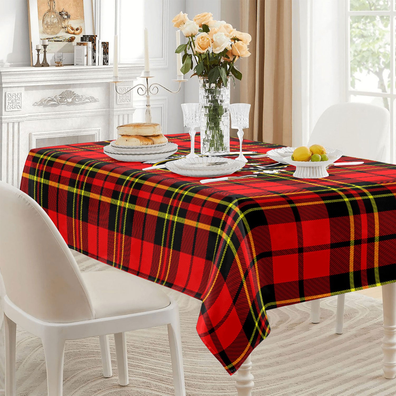 Brodie Modern Tartan Crest Tablecloth