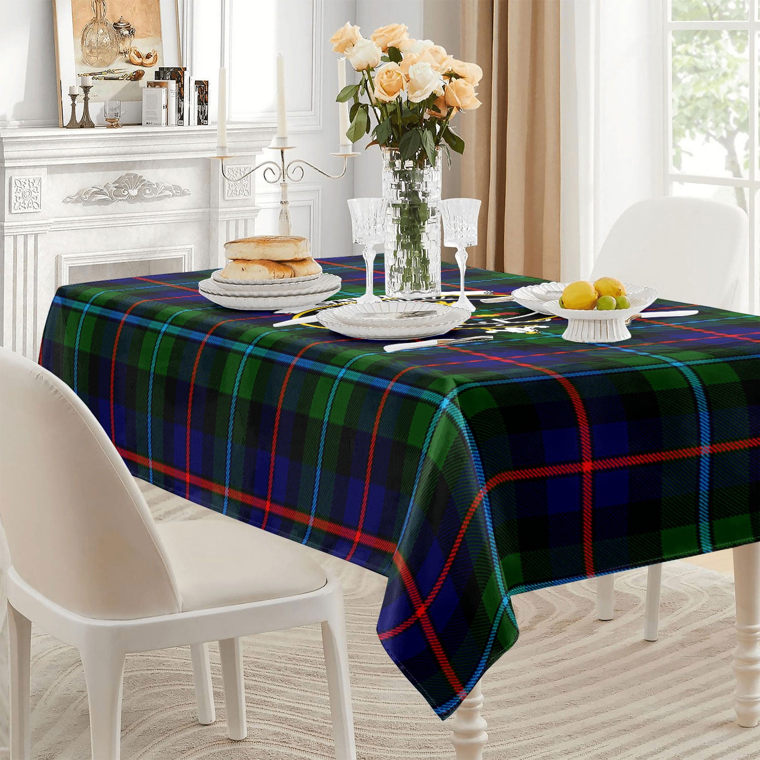 Calder Tartan Crest Tablecloth