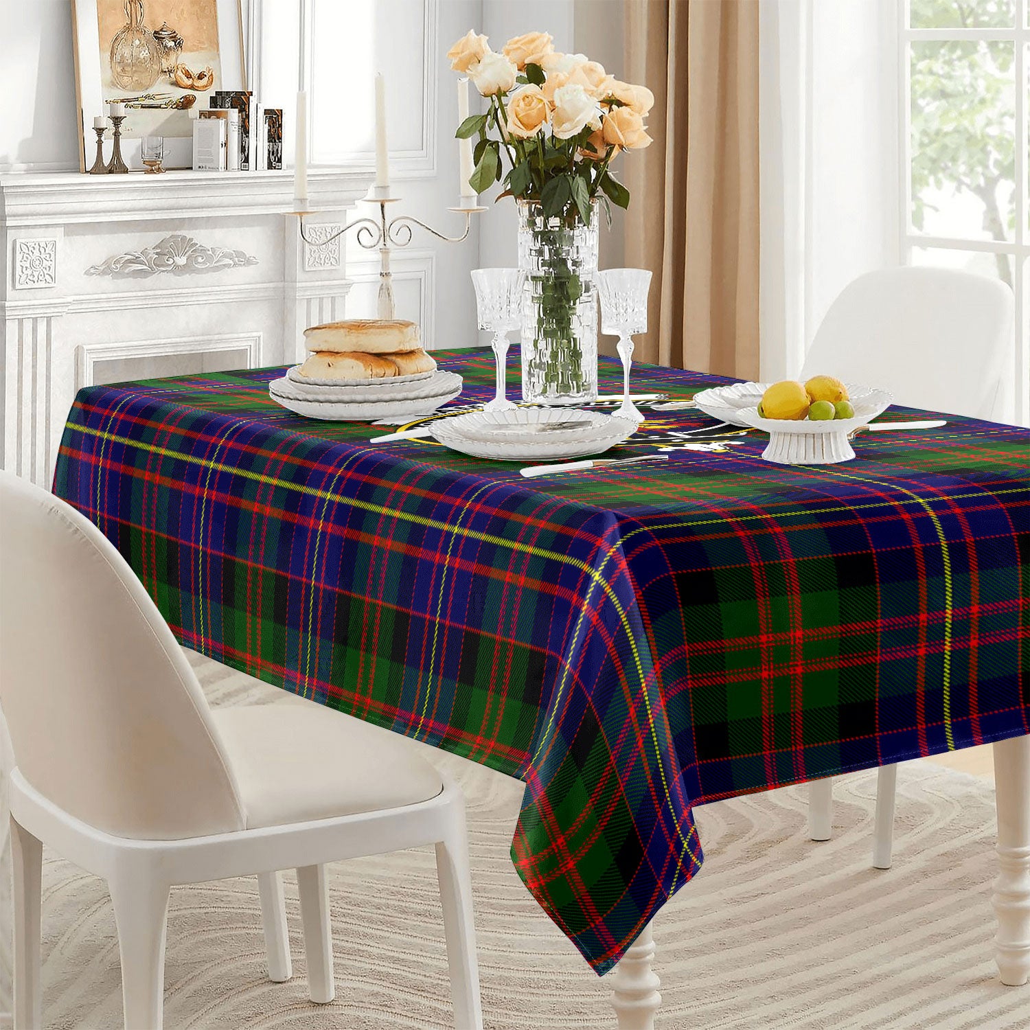 Cameron of Erracht Modern Tartan Crest Tablecloth