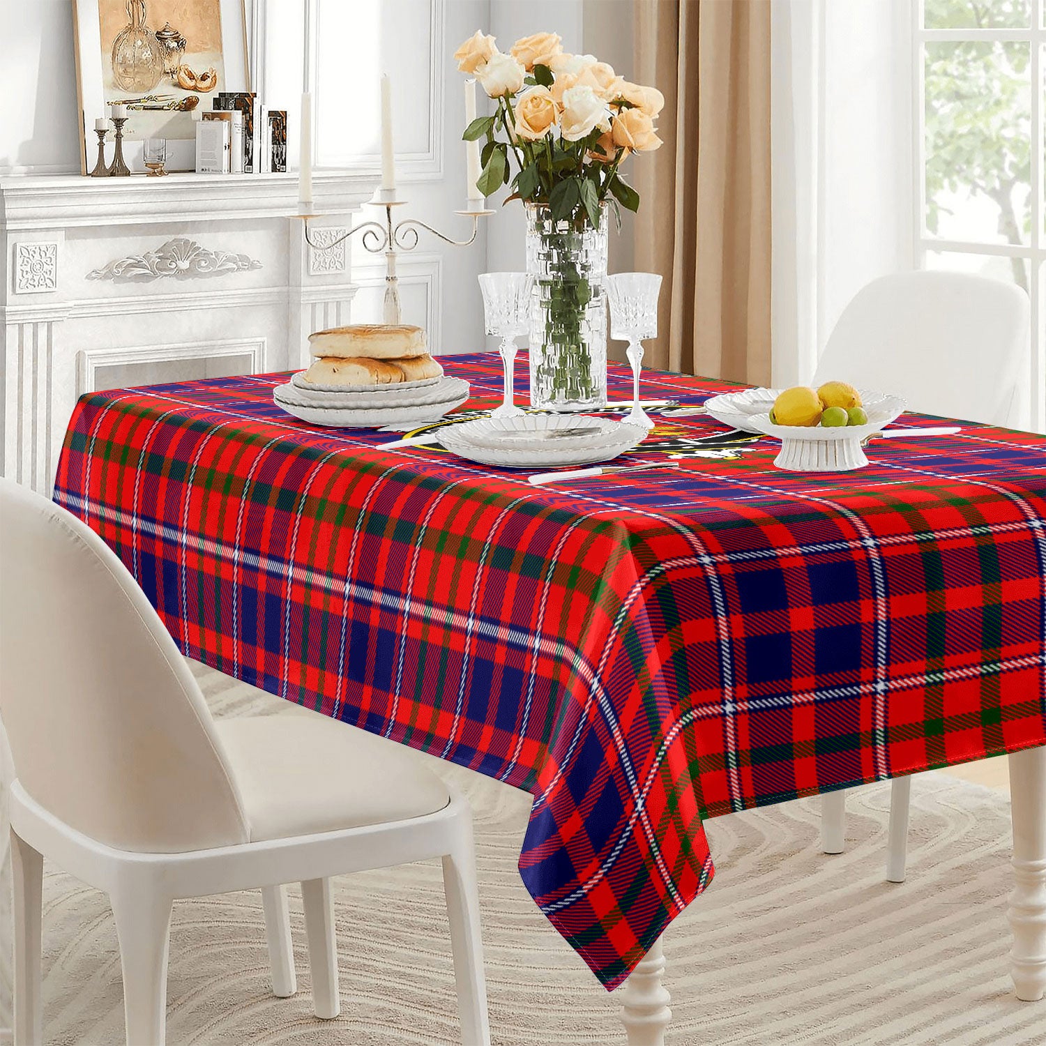 Cameron of Lochiel Modern Tartan Crest Tablecloth