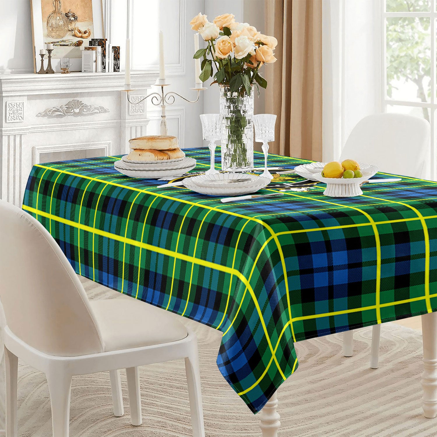Campbell of Breadalbane Ancient Tartan Crest Tablecloth