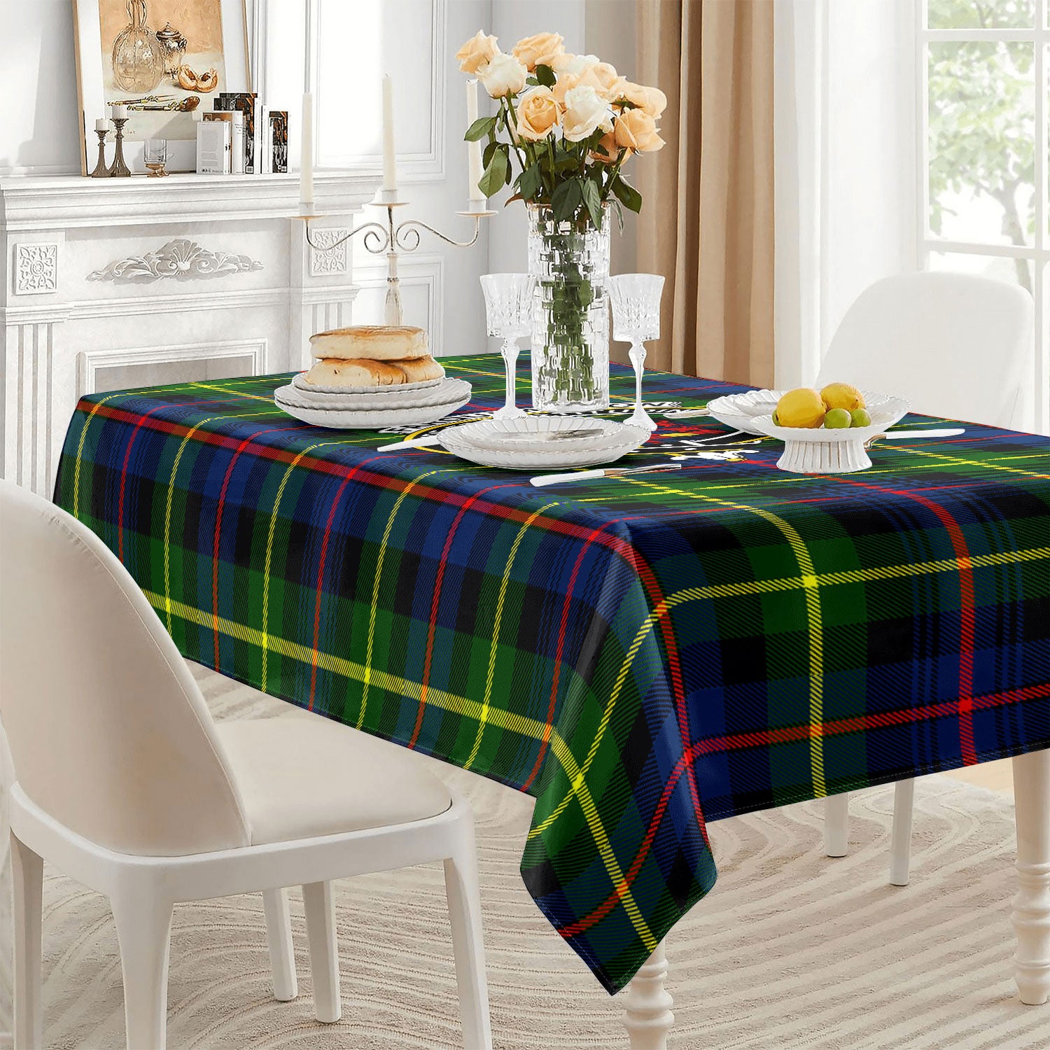 Farquharson Modern Tartan Crest Tablecloth