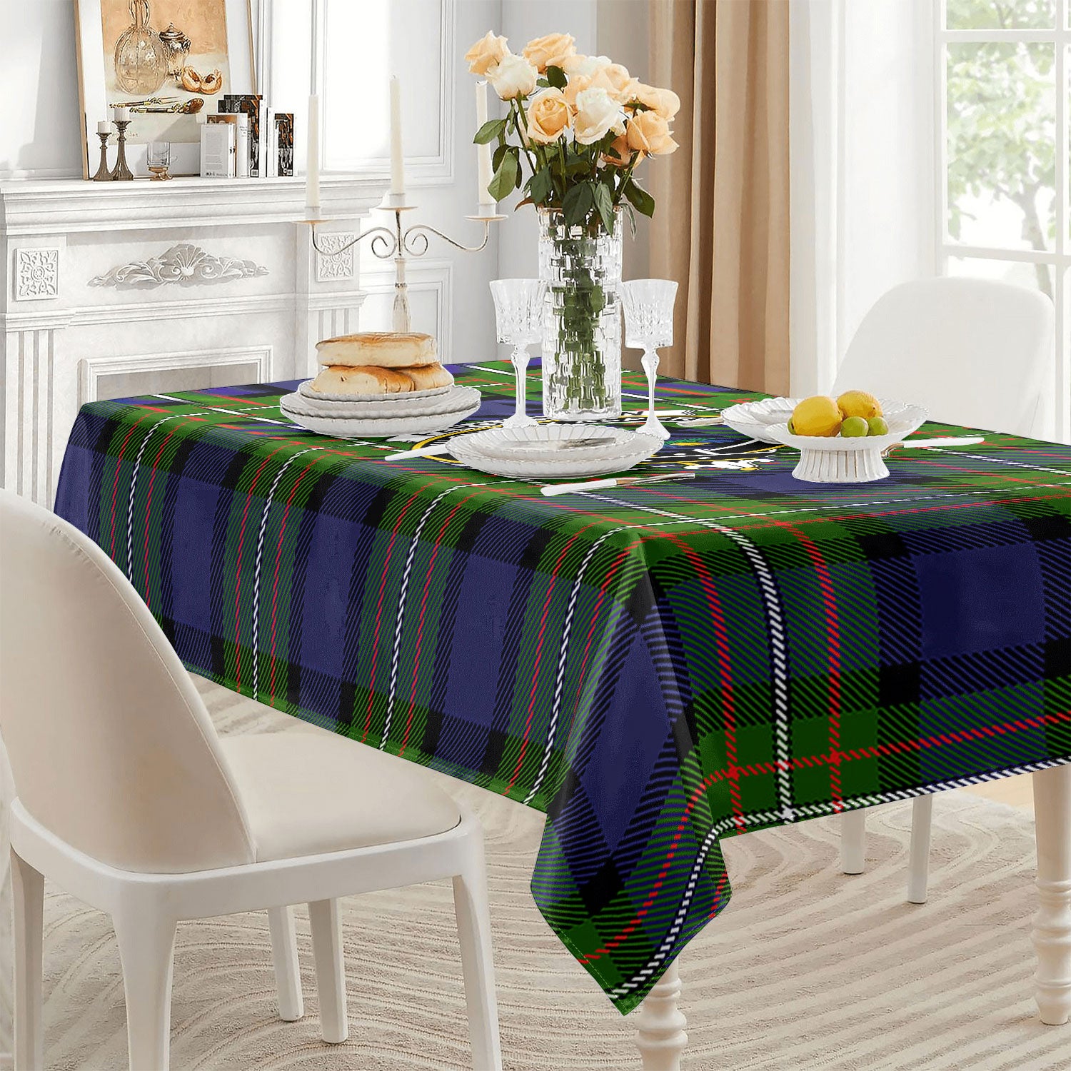 Fergusson Modern Tartan Crest Tablecloth