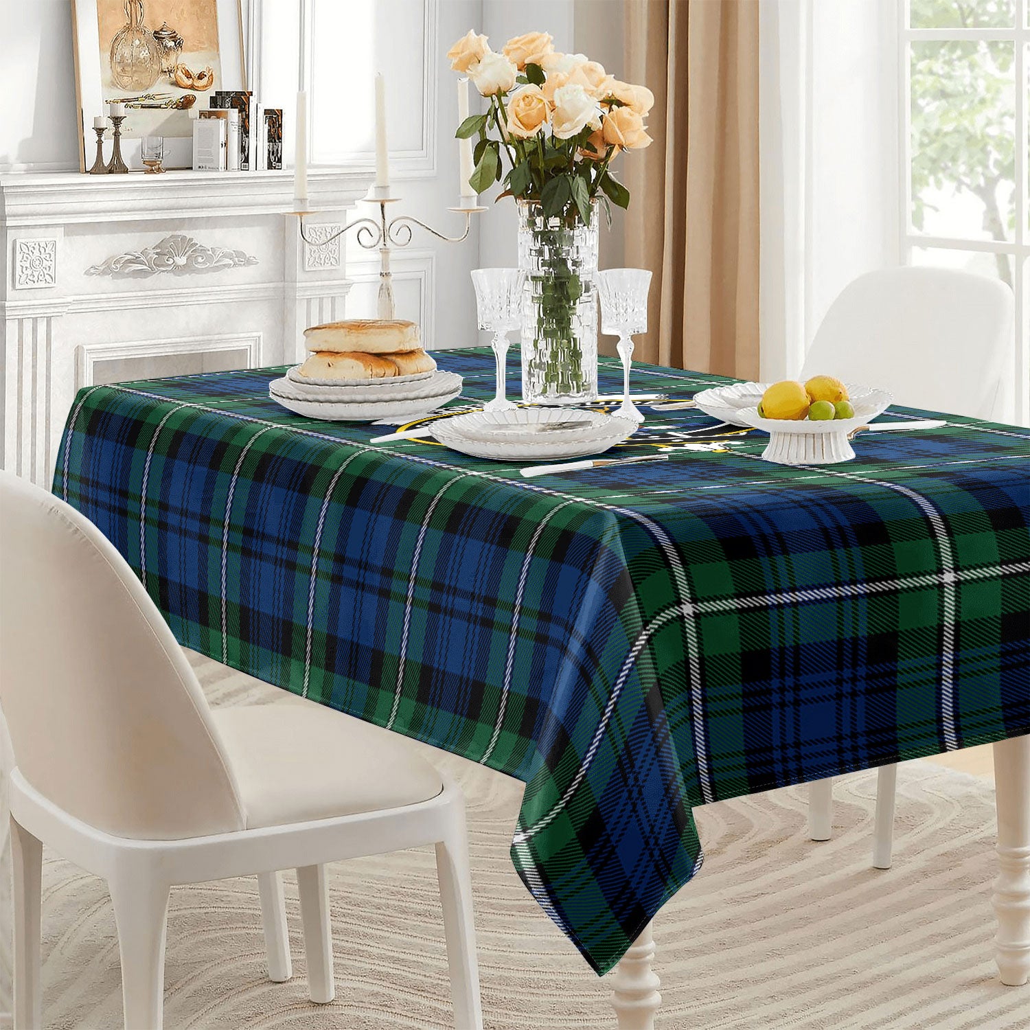Forbes Ancient Tartan Crest Tablecloth