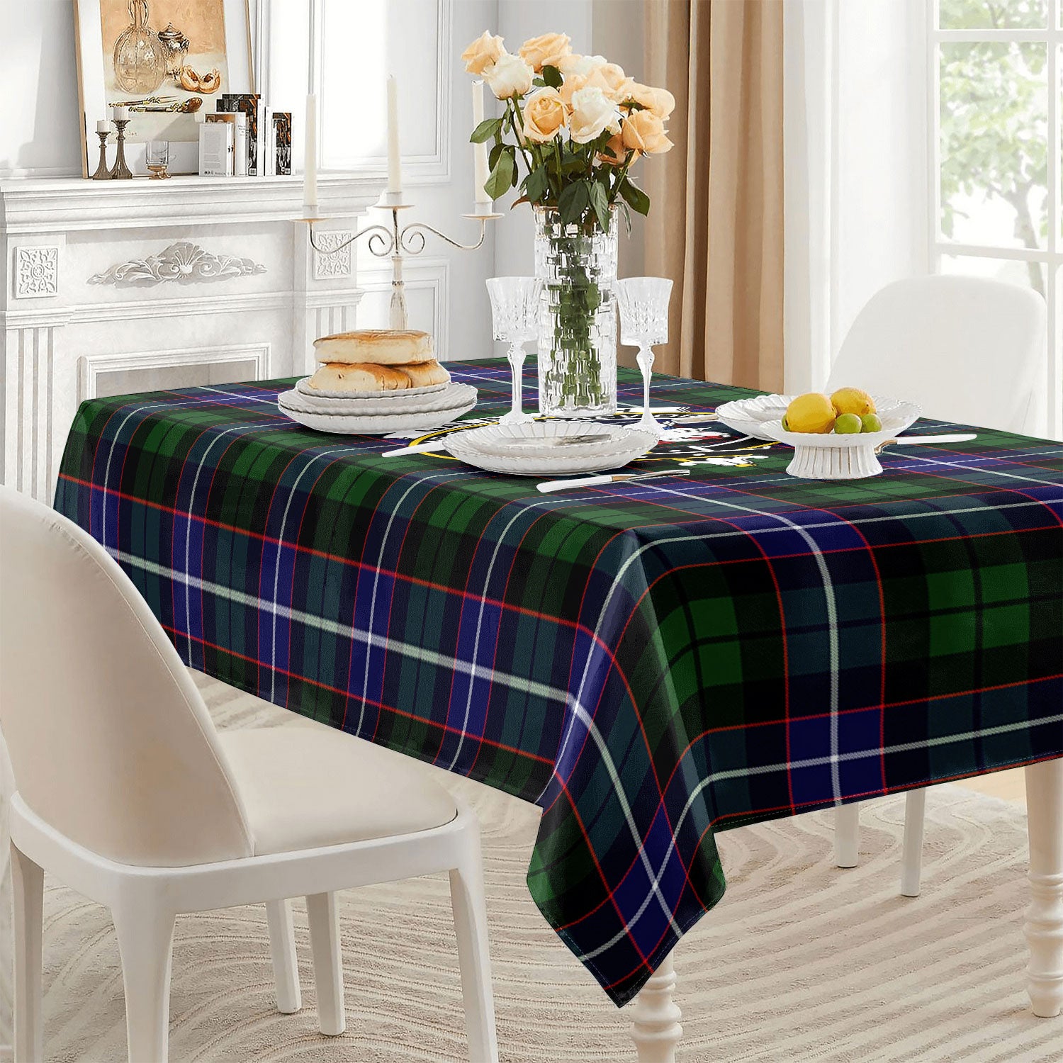 Galbraith Modern Tartan Crest Tablecloth