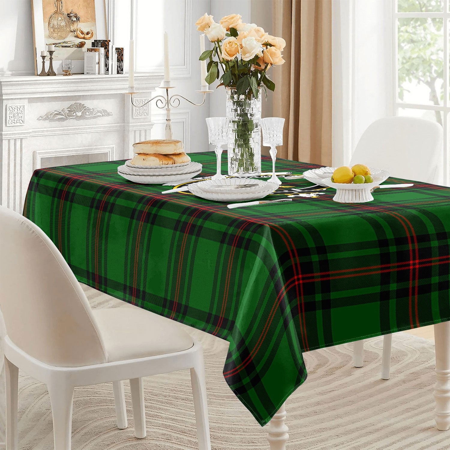 Logie Tartan Crest Tablecloth