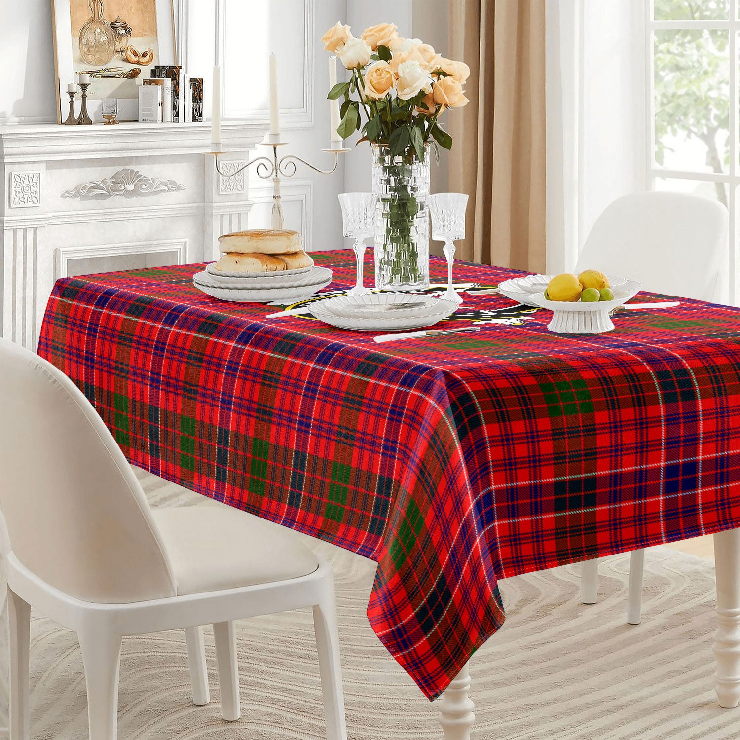 MacRae Modern Tartan Crest Tablecloth