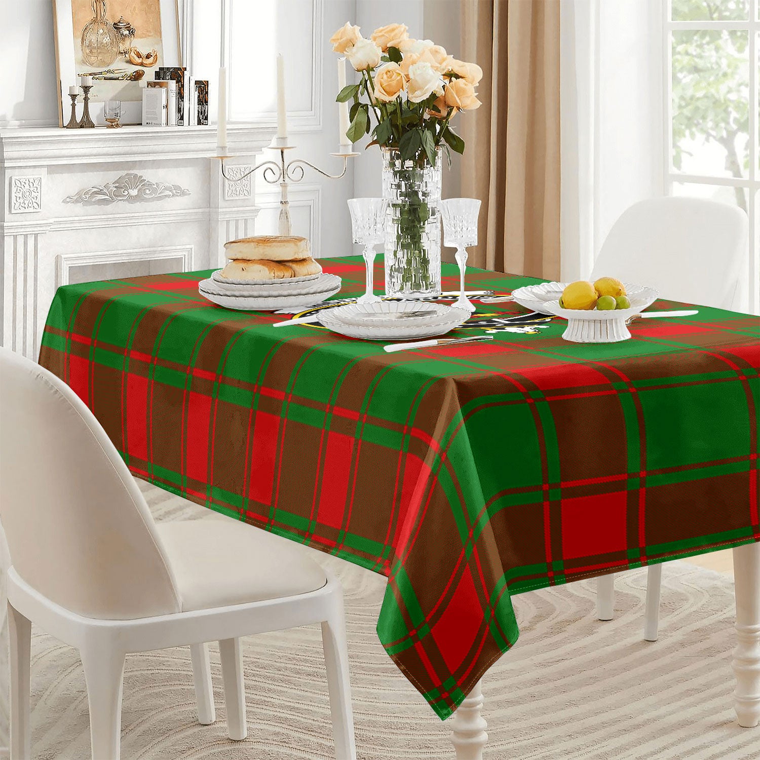 Middleton Modern Tartan Crest Tablecloth