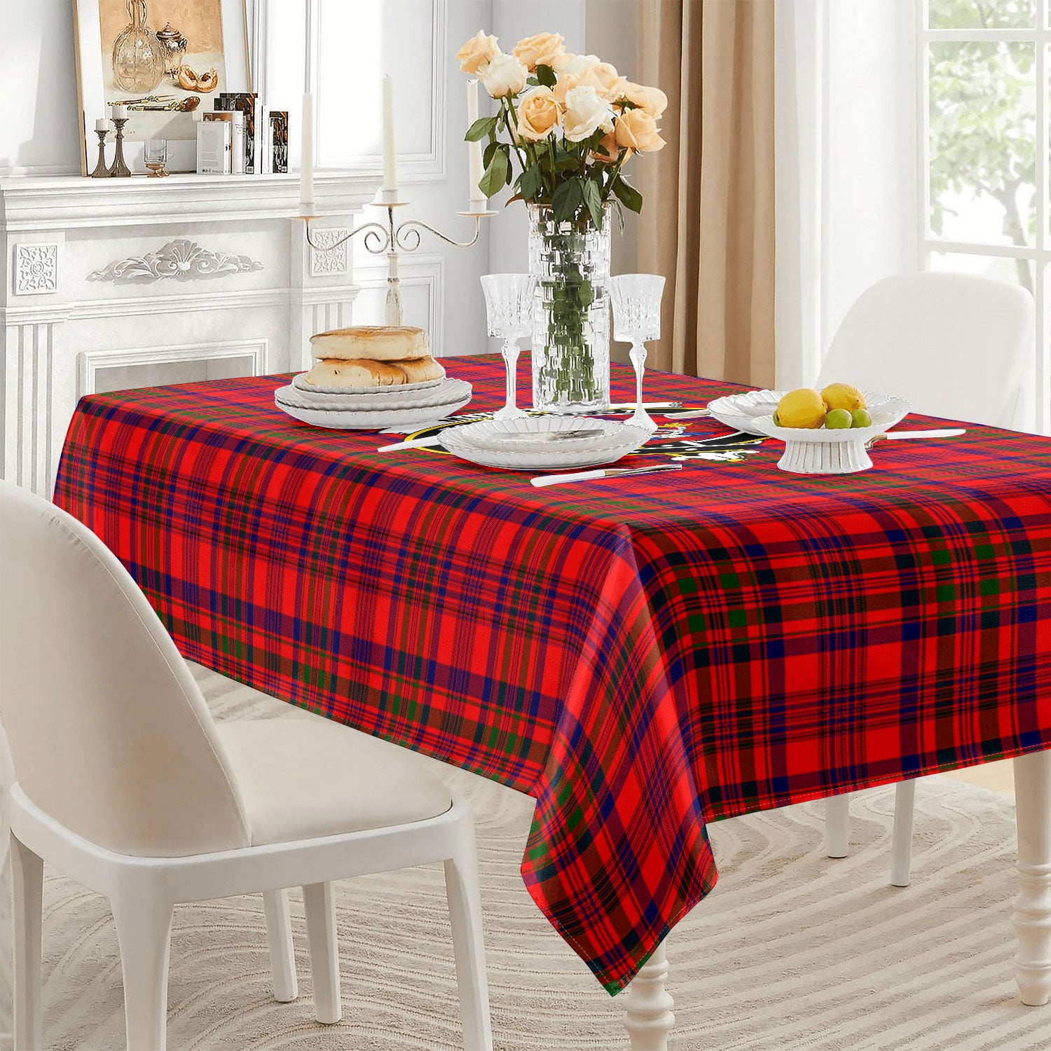 Murray (of Dysart) Tartan Crest Tablecloth