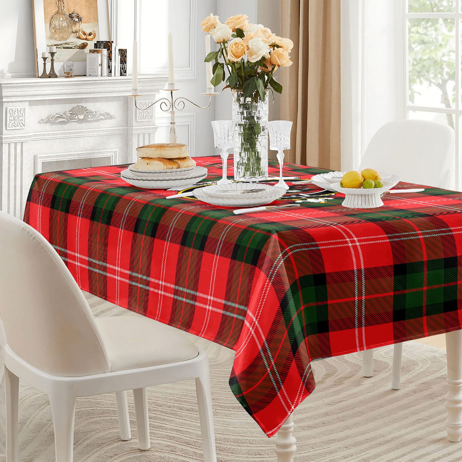 Nesbitt Modern Tartan Crest Tablecloth
