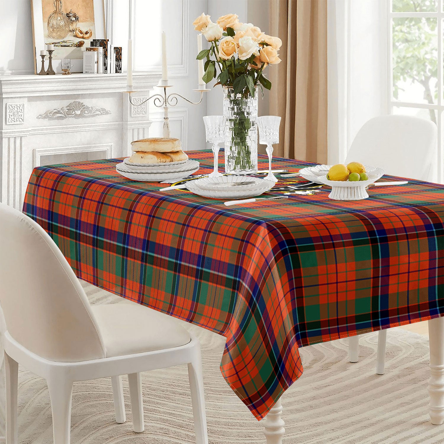 Nicolson Ancient Tartan Crest Tablecloth