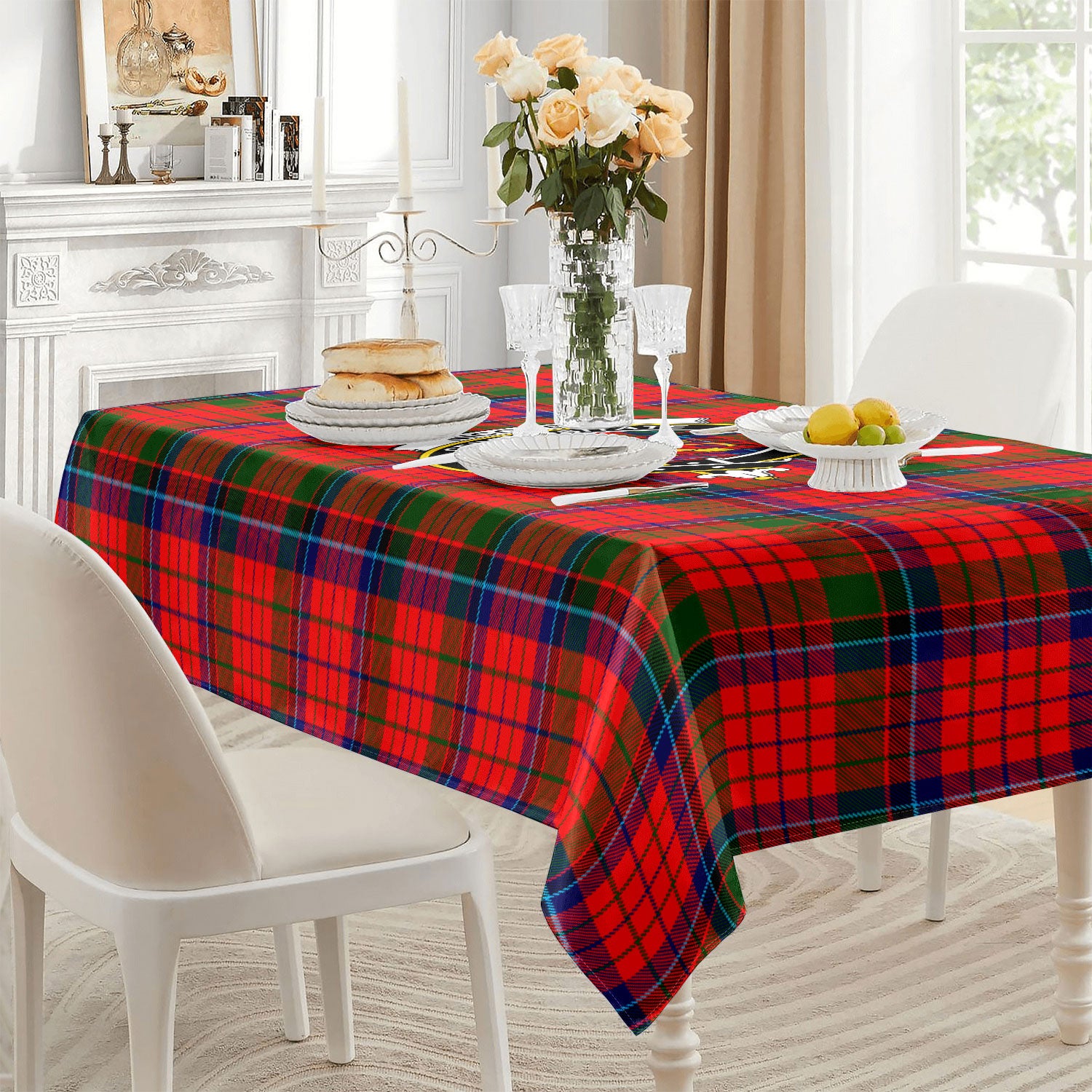 Nicolson Modern Tartan Crest Tablecloth