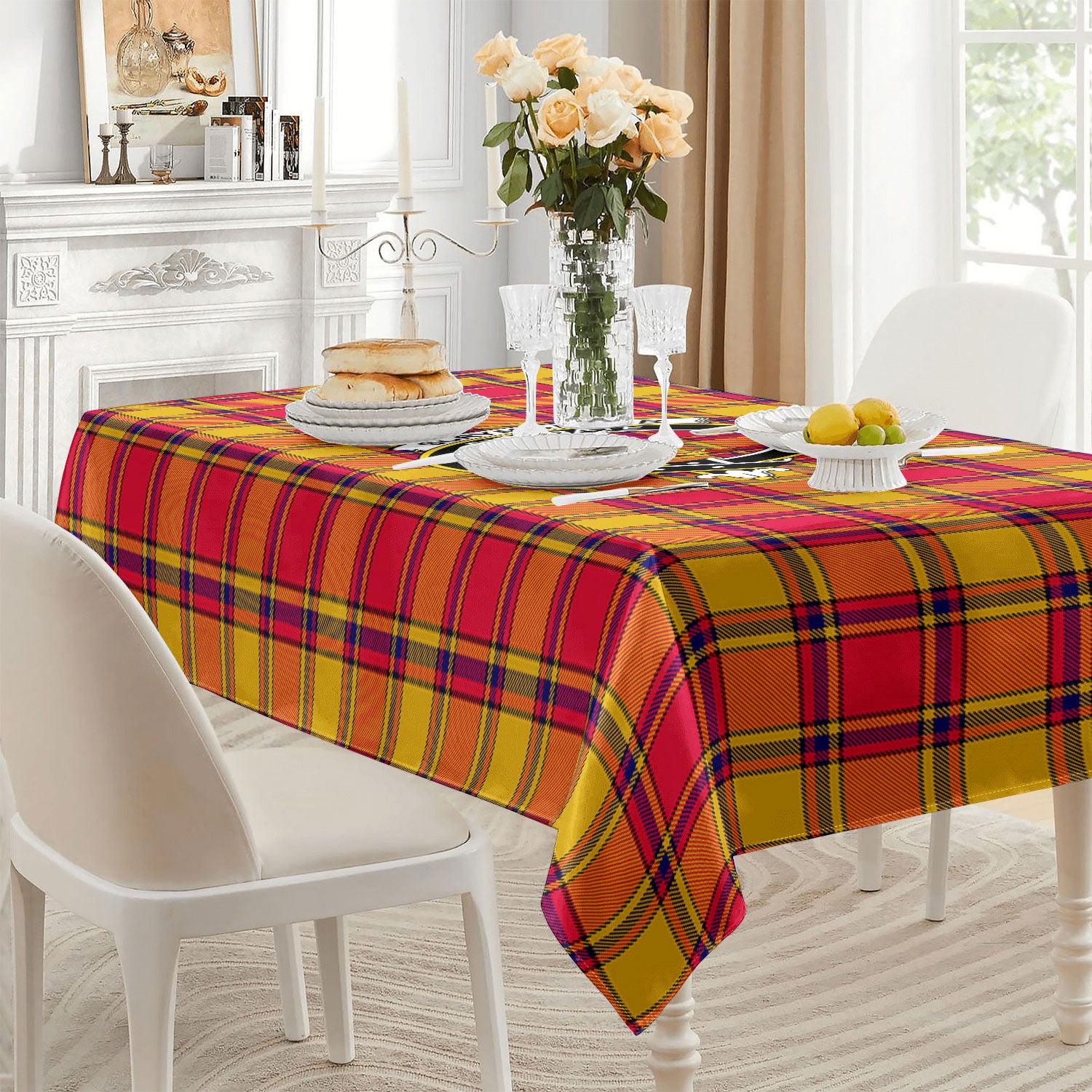 Scrymgeour Tartan Crest Tablecloth