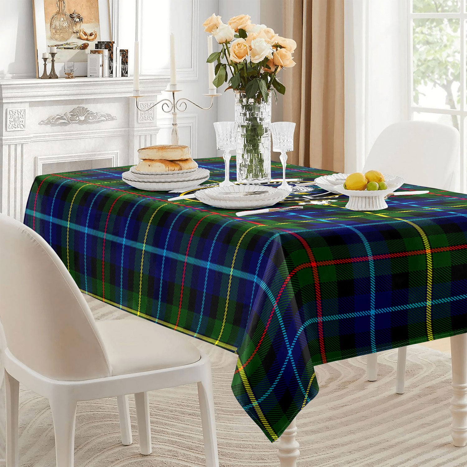 Smith Modern Tartan Crest Tablecloth