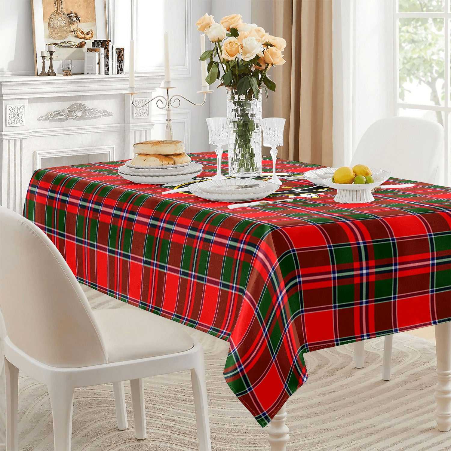 Spens (or Spence) Tartan Crest Tablecloth