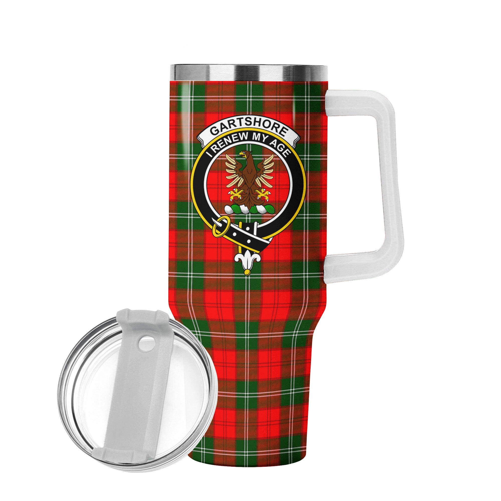 Gartshore Tartan Crest 40 oz Insulated Tumbler with Handle