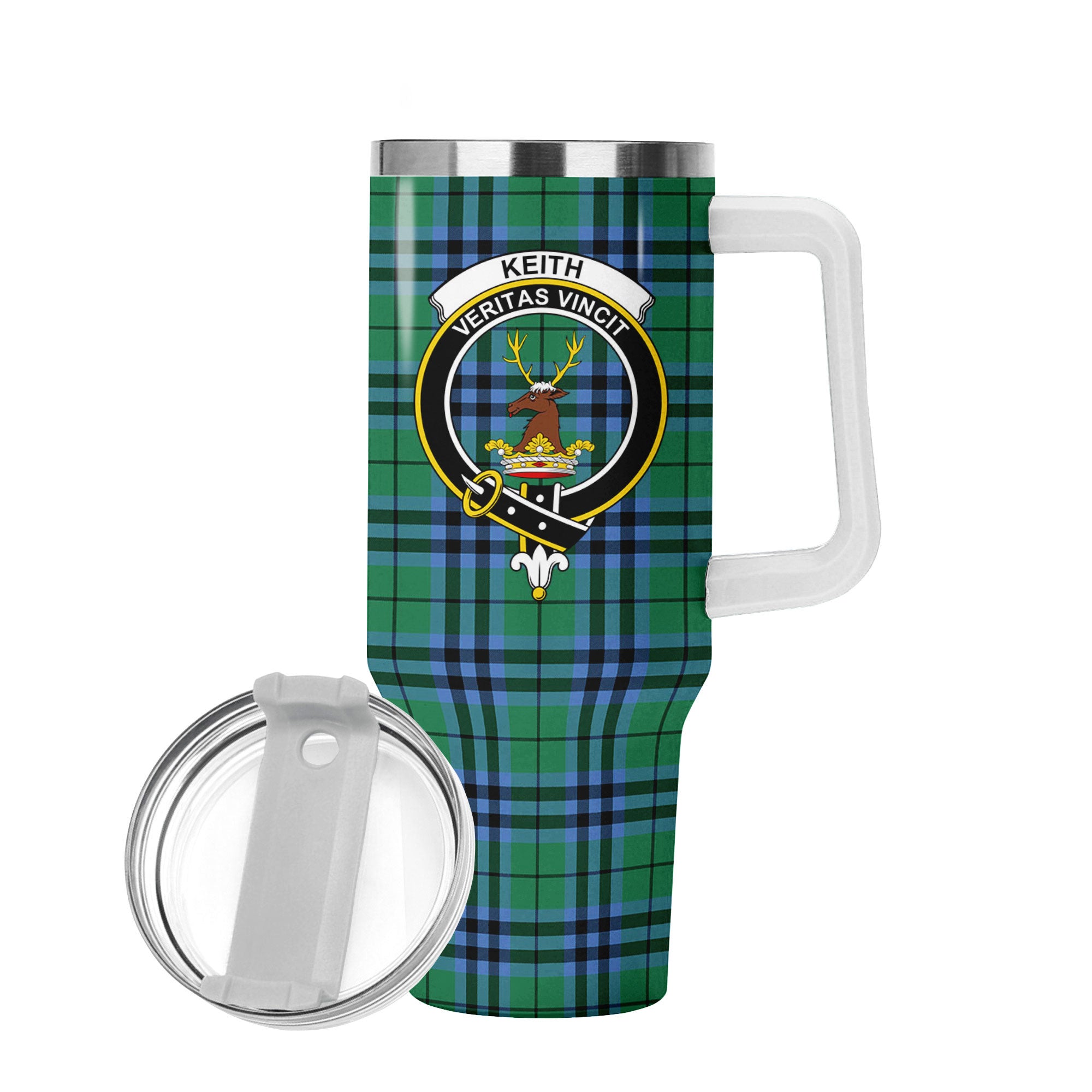 Keith Ancient Tartan Crest 40 oz Insulated Tumbler with Handle