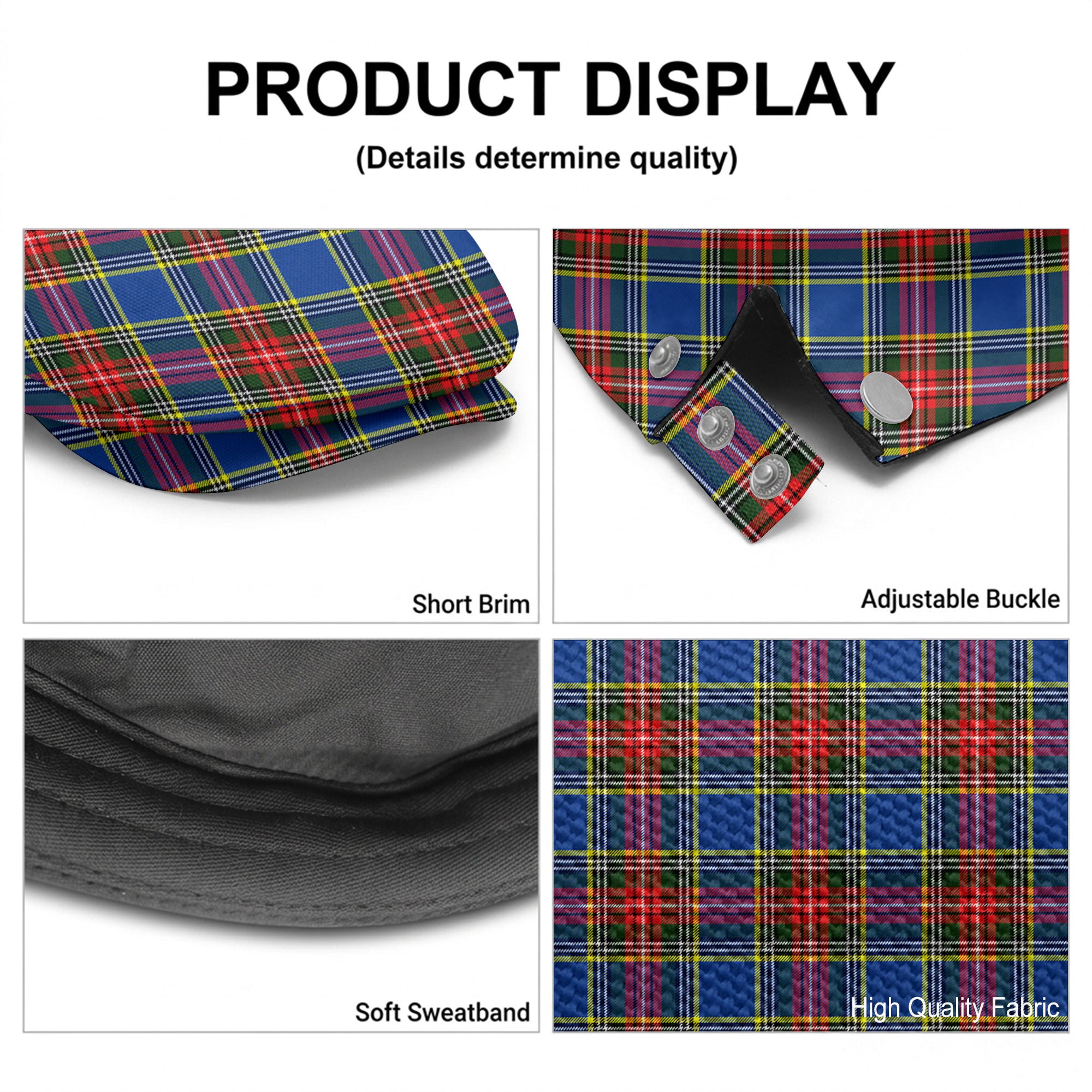 Beaton Modern Tartan Flat Caps
